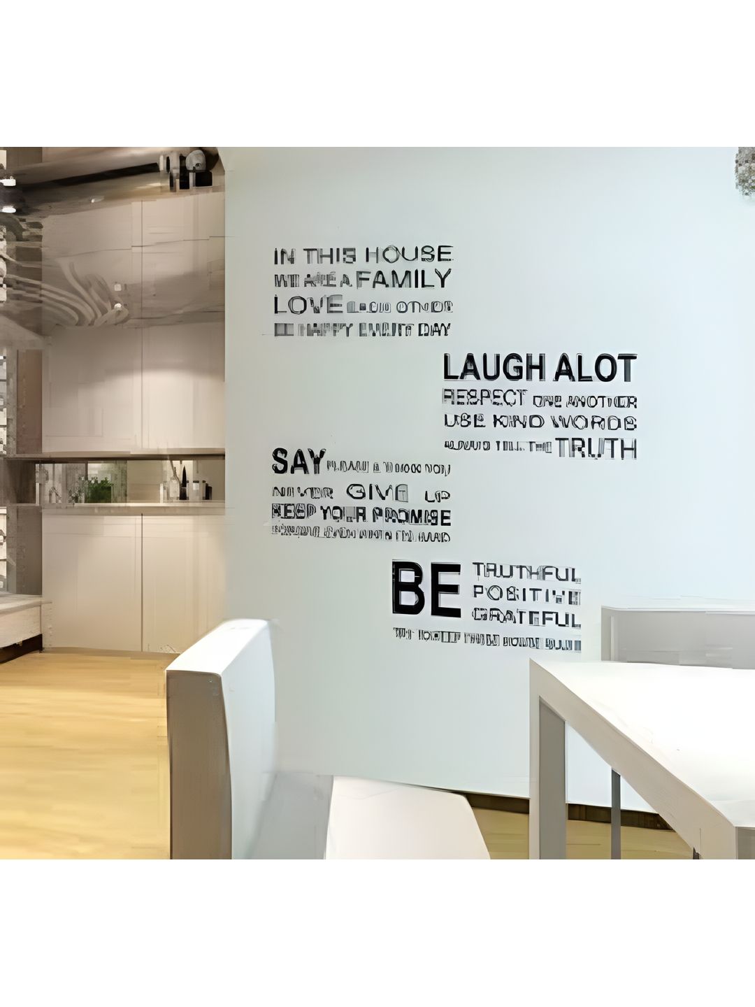 Asian royal White & Black Printed Self-Adhesive Wall Sicker-picture-29