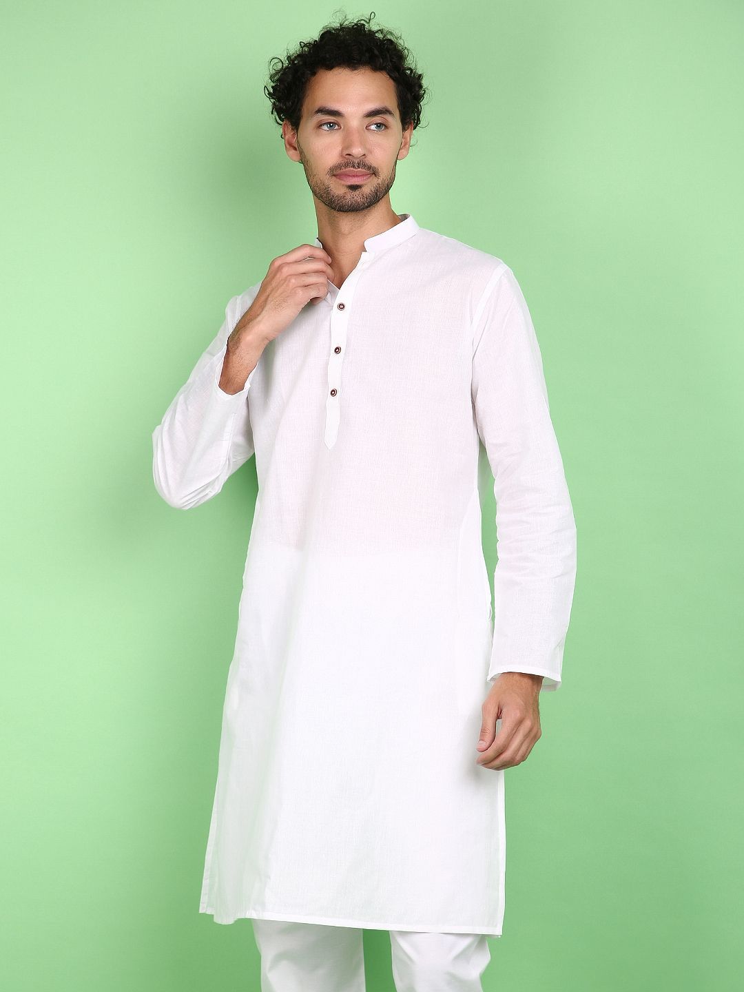 V-Mart Mandarin Collar Straight Kurta with Pyjamas-image-38