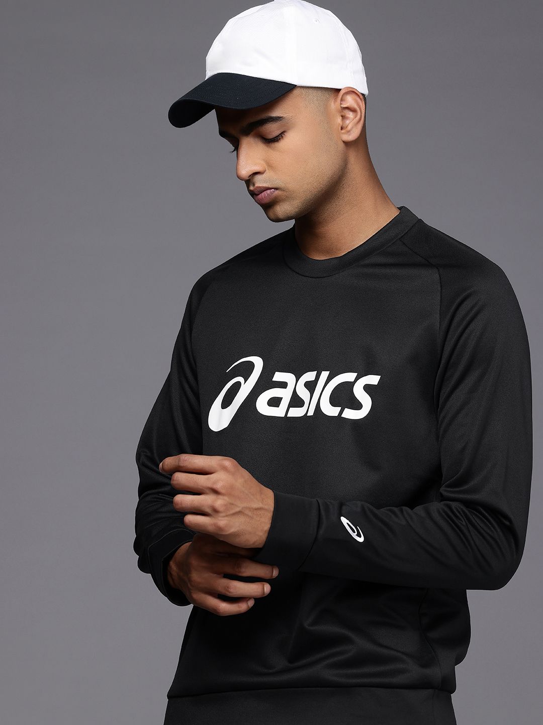 ASICS Brand Logo Printed Raglan Sleeves Sweatshirt-picture-13