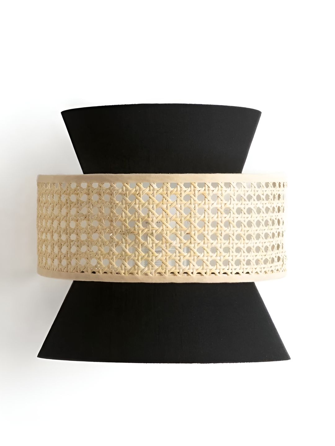 akway Black & Beige Textured Contemporary Wooden Wall Lamp-picture-51
