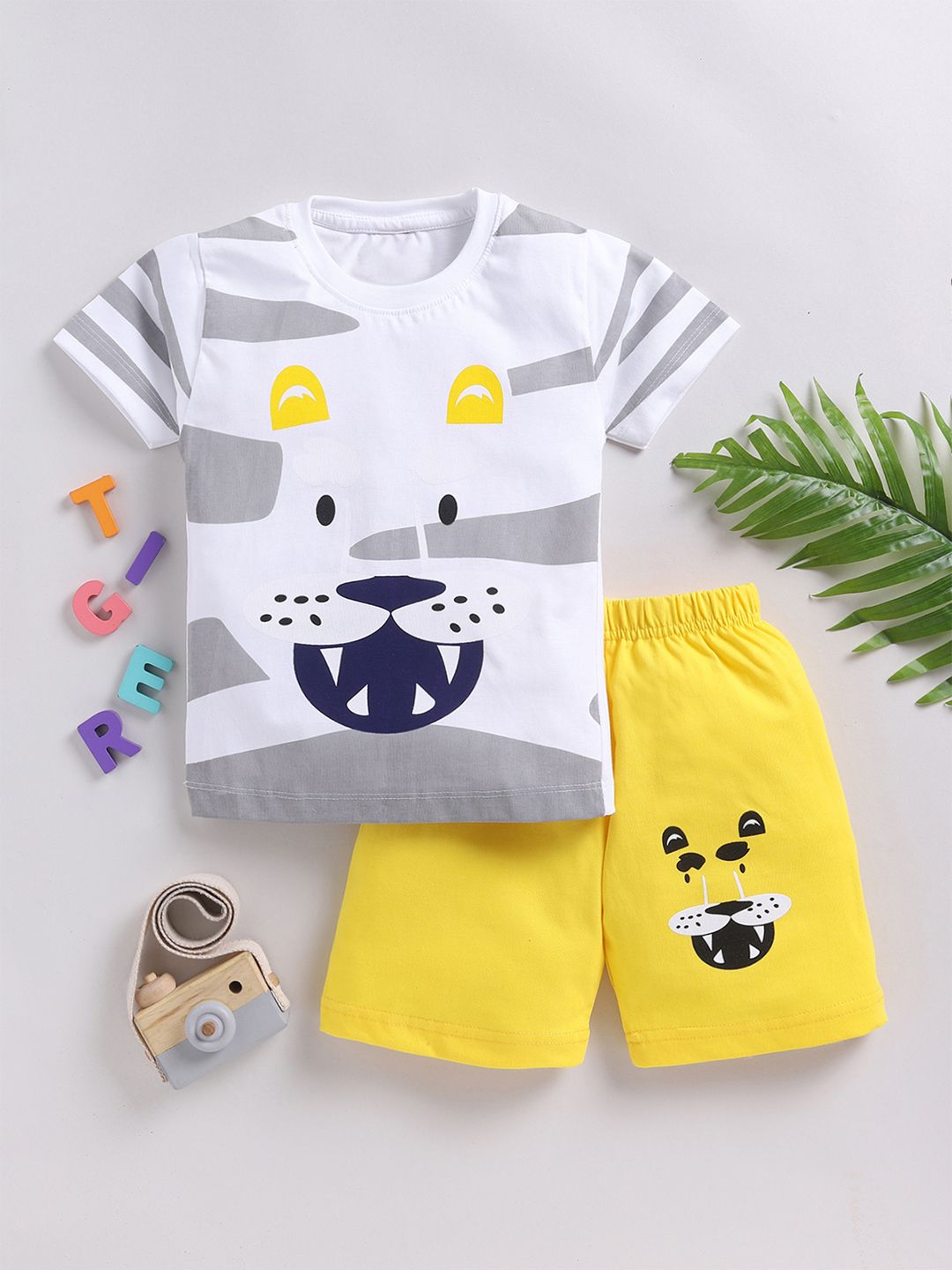 BAESD Boys Printed Pure Cotton T-shirt with Shorts-picture-24