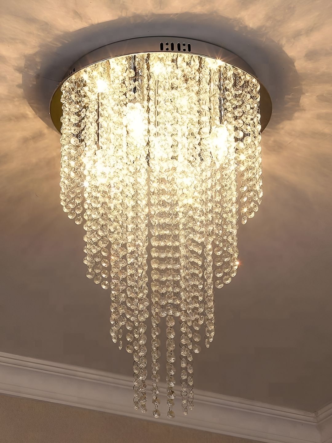 ganeshart Transparent Textured Glass Contemporary Spherical Ceiling Lamp-picture-37