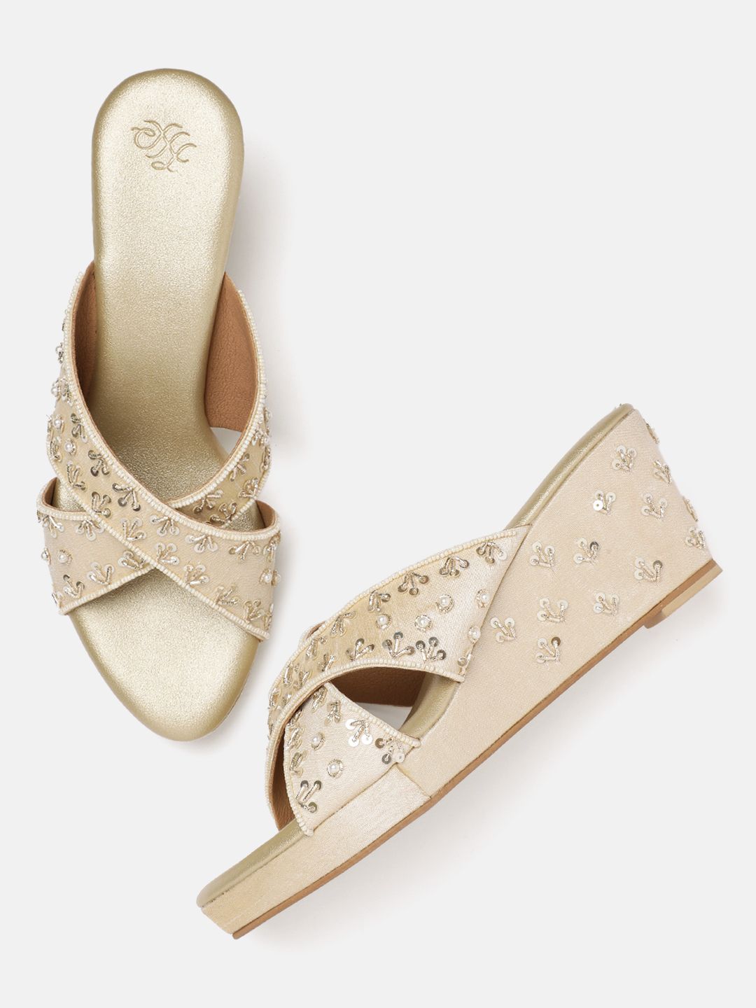 House of Pataudi Embellished  Wedges-picture-58