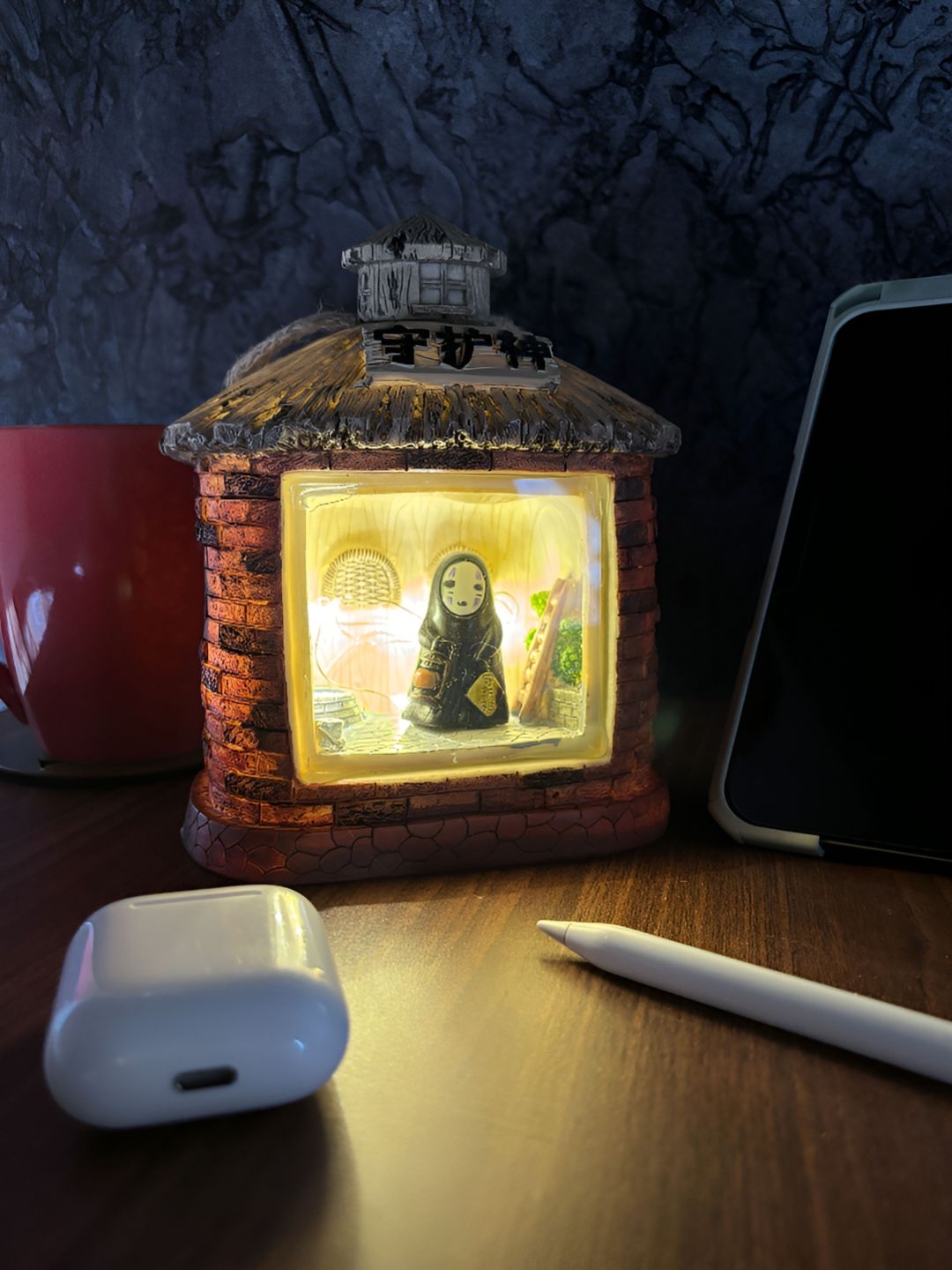COMICSENSE Red Printed Acrylic Quirky Square Table Lamp-image-44