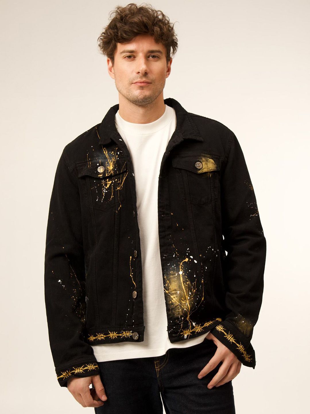 VALKYRE Unisex Cotton Denim Jacket with Embroidered-picture-10