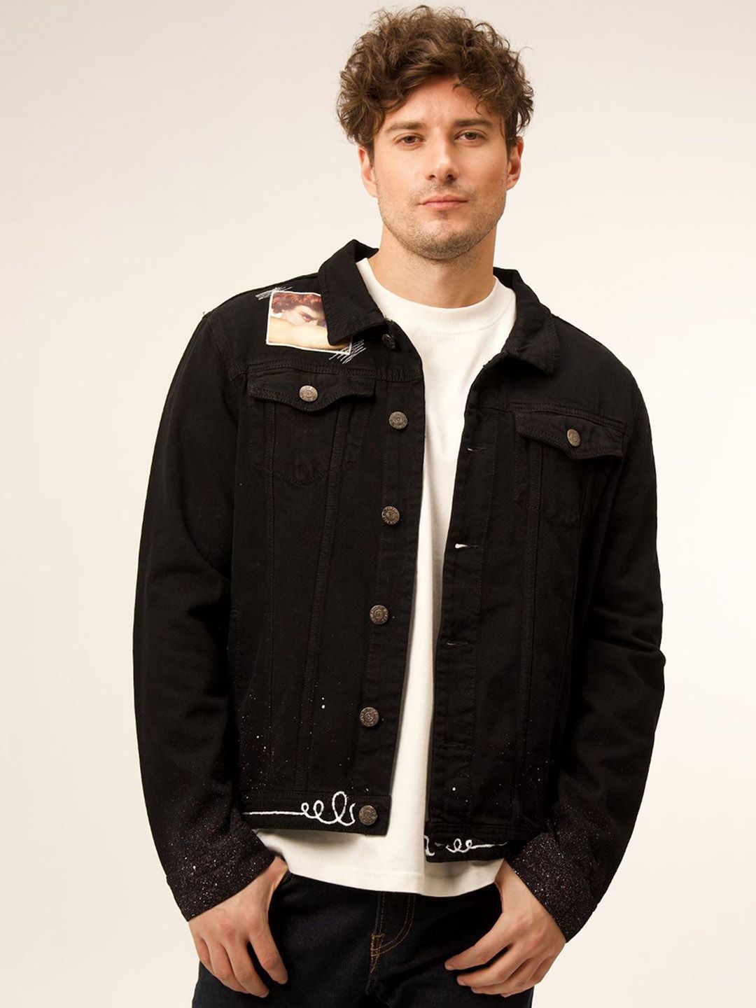 VALKYRE Unisex Cotton Bomber with Patchwork Jacket-picture-35