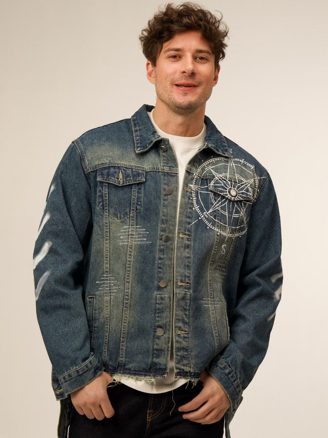 VALKYRE Unisex Cotton Bomber with Patchwork Jacket-picture-32