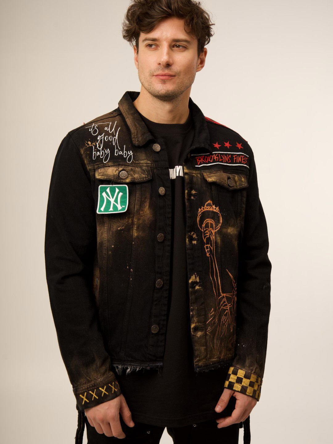 VALKYRE Unisex Cotton Longline Tailored Jacket with Embroidered-picture-34