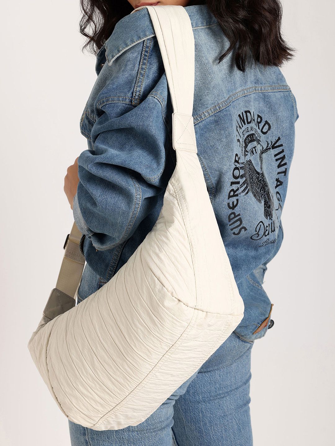 Lino Perros Textured Medium Structured Shoulder Bag