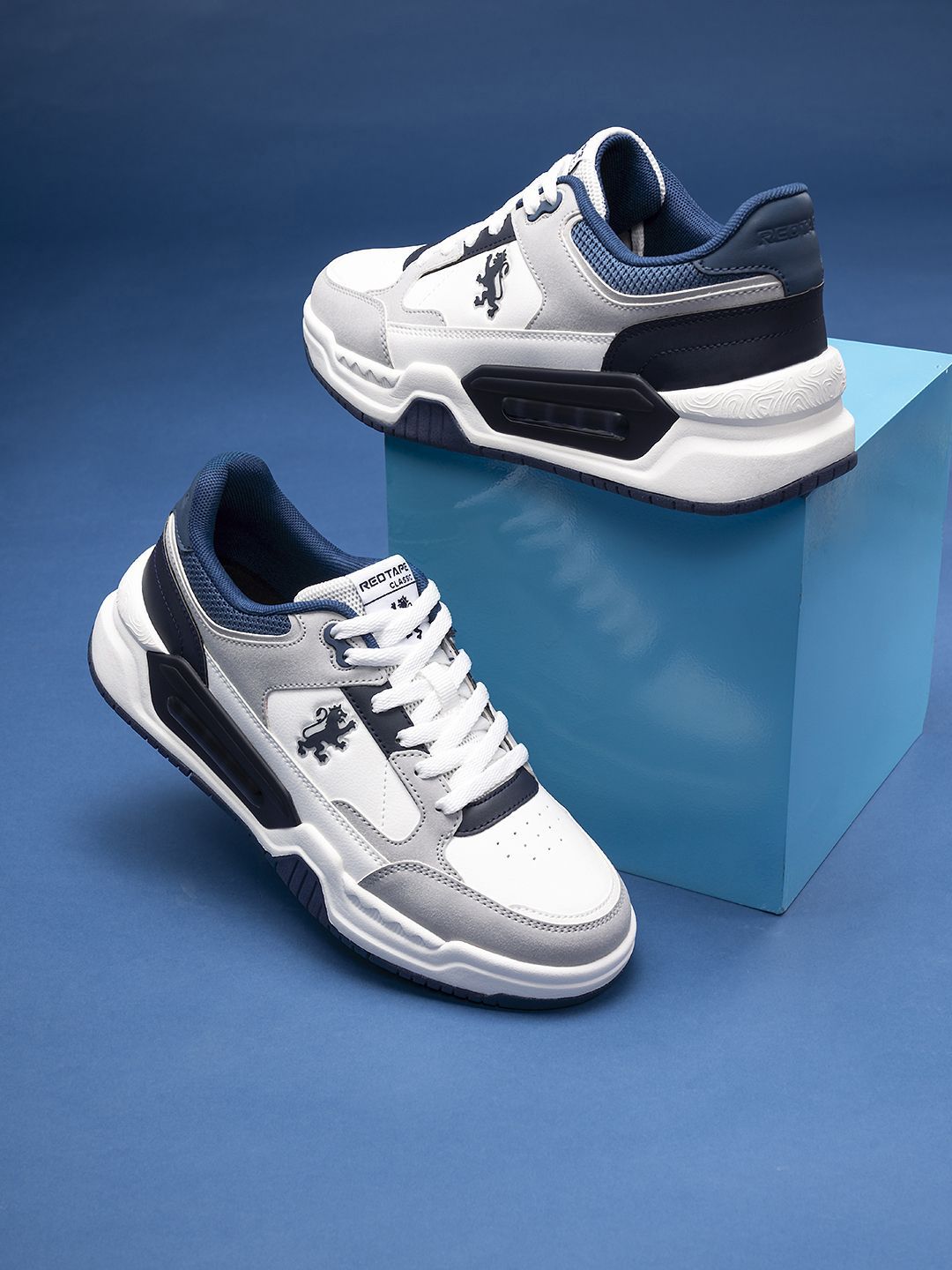 Red Tape Men Colourblocked PU Sneakers