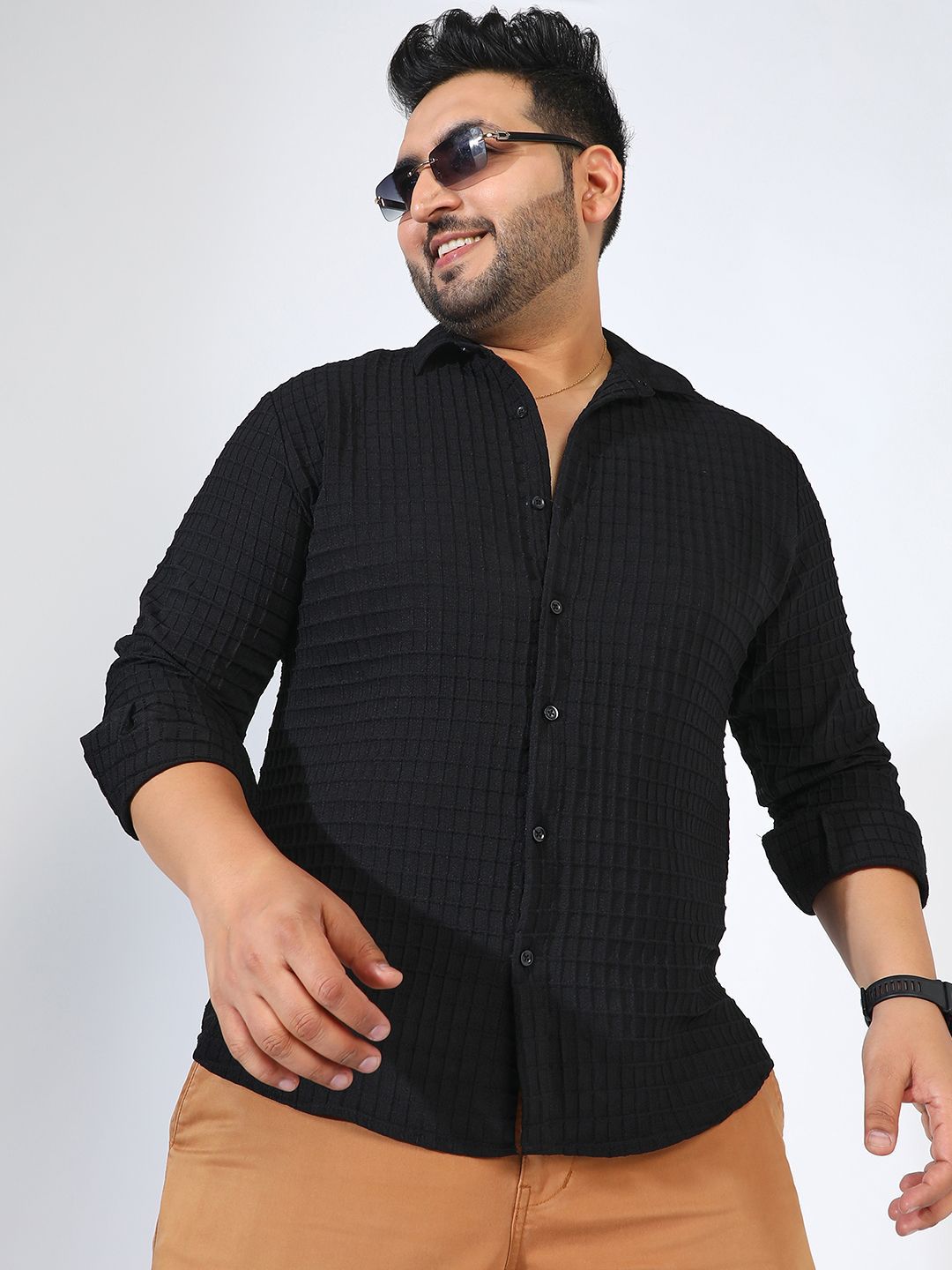 Instafab Plus Men Comfort Opaque Casual Shirt-picture-35