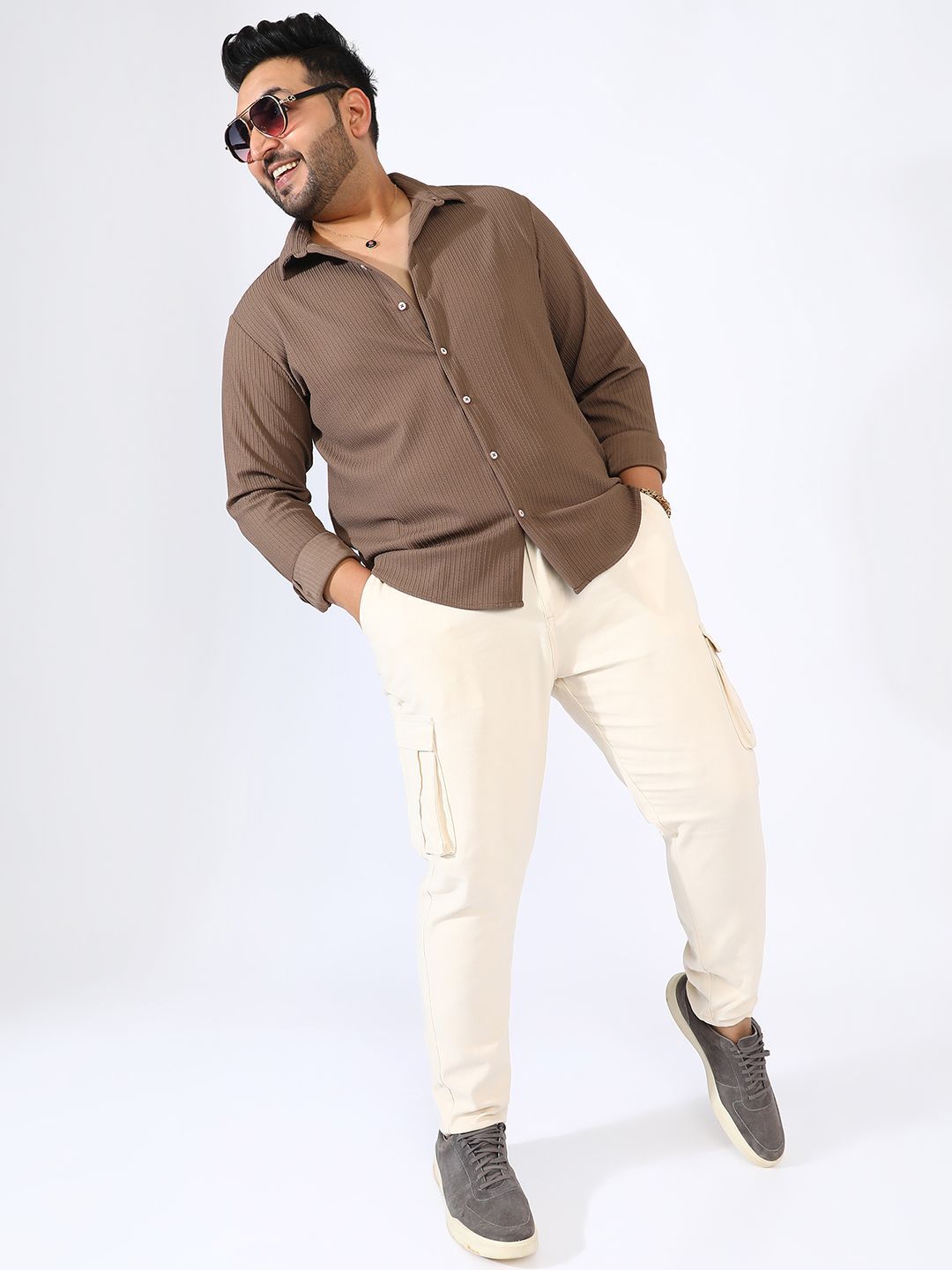 Instafab Plus Men Comfort Opaque Casual Shirt-picture-43