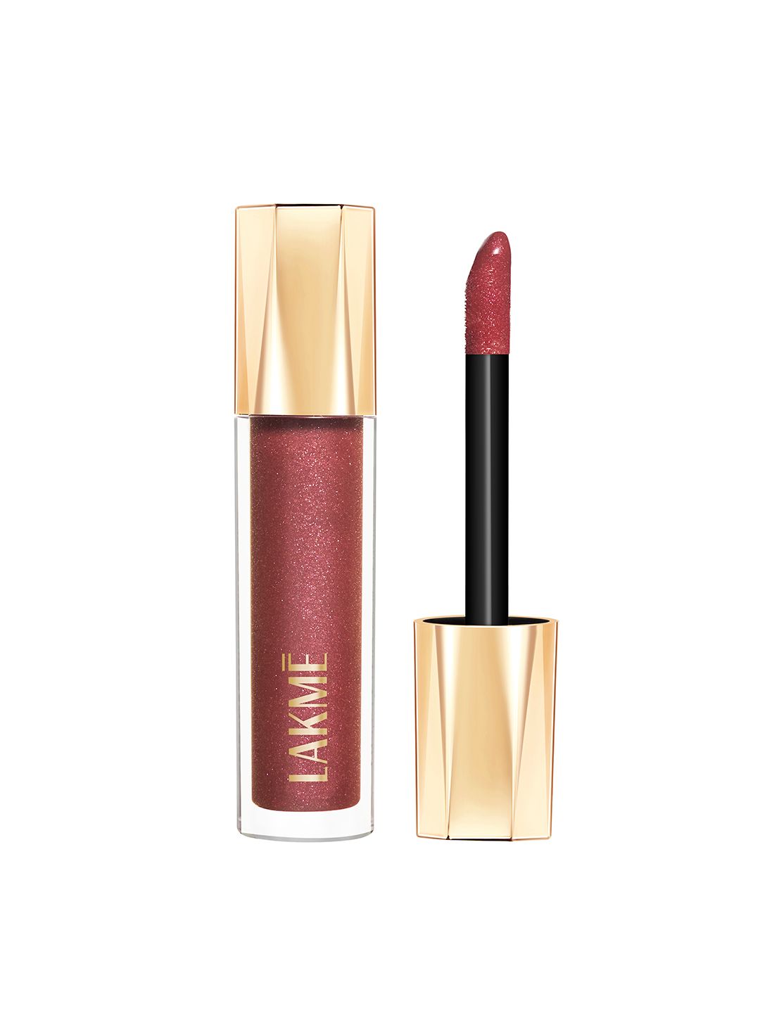 Lakme Glitterati Non-Sticky Hydrating Lip Glaze- 5ml - 303 Caramel Drizzle-image-19