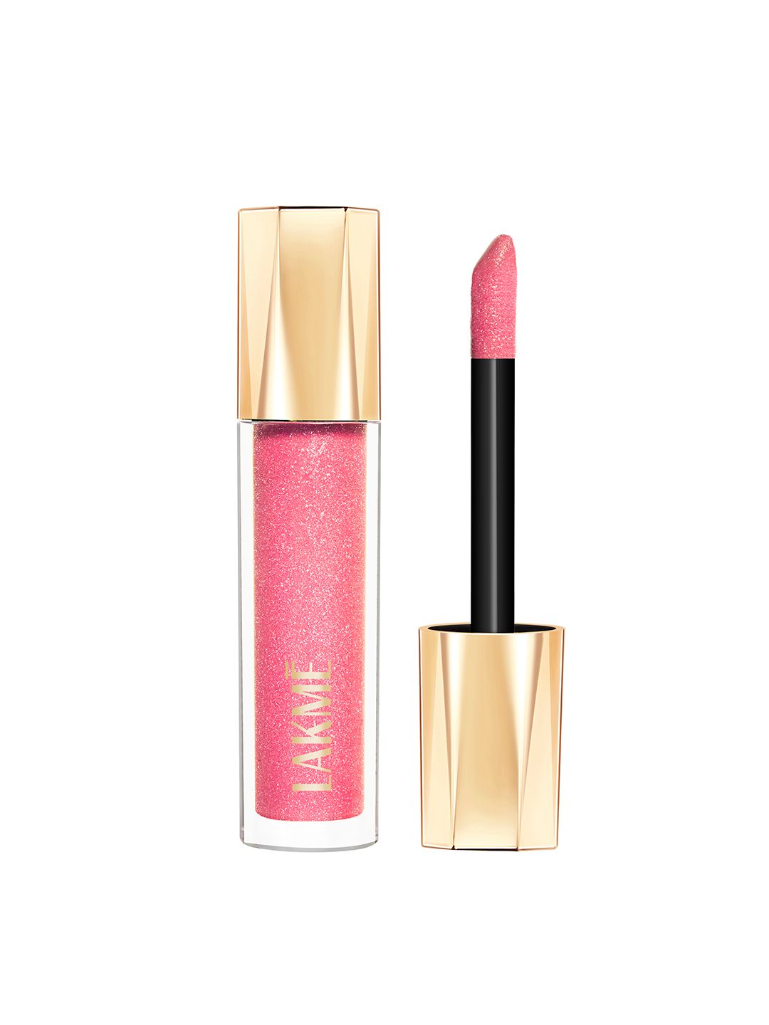 Lakme Glitterati Non-Sticky Hydrating Lip Glaze- 5ml - 203 Hot Pink Cosmo-picture-24
