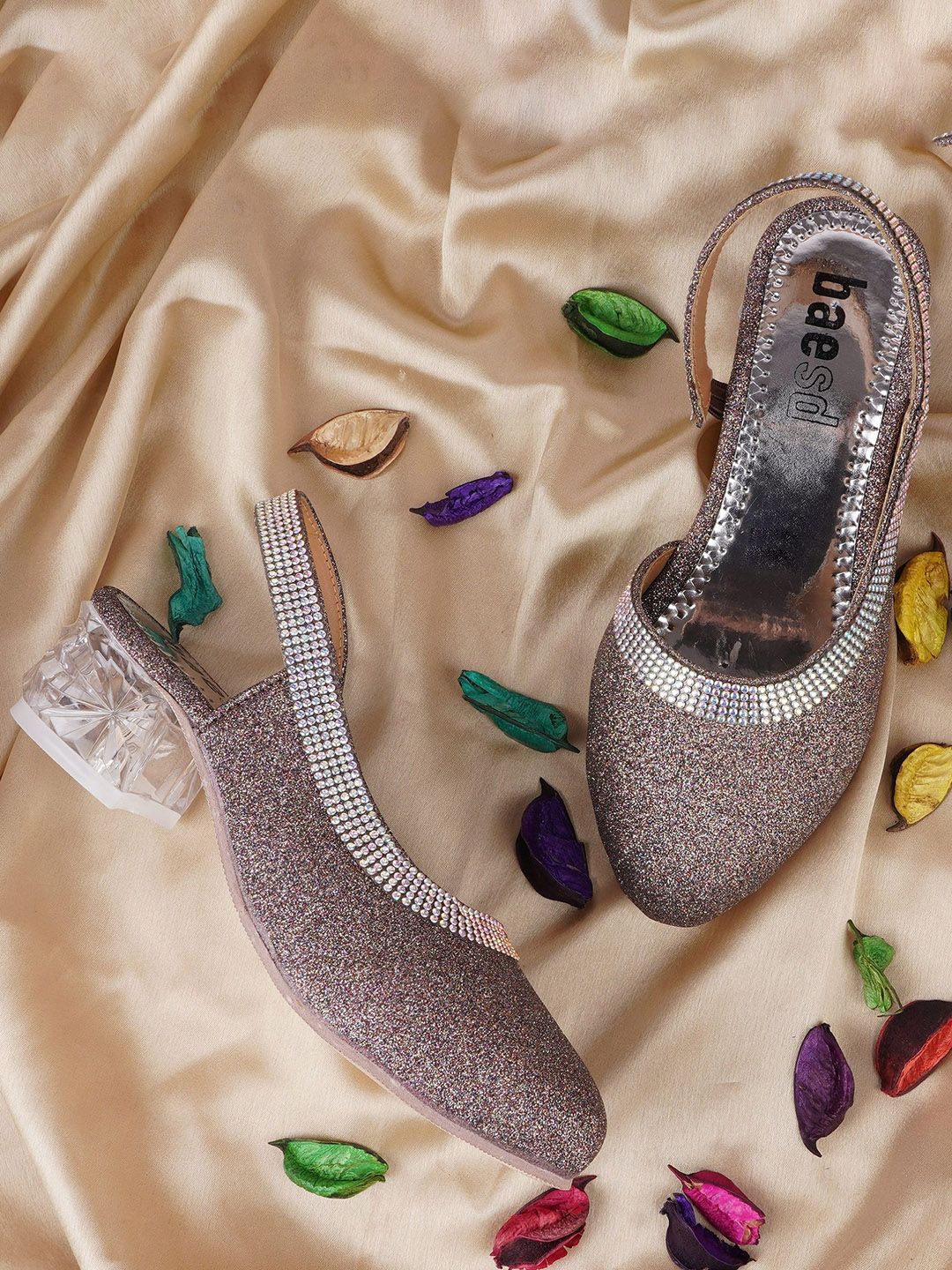 BAESD Girls Printed Party Block Peep Toes-picture-14