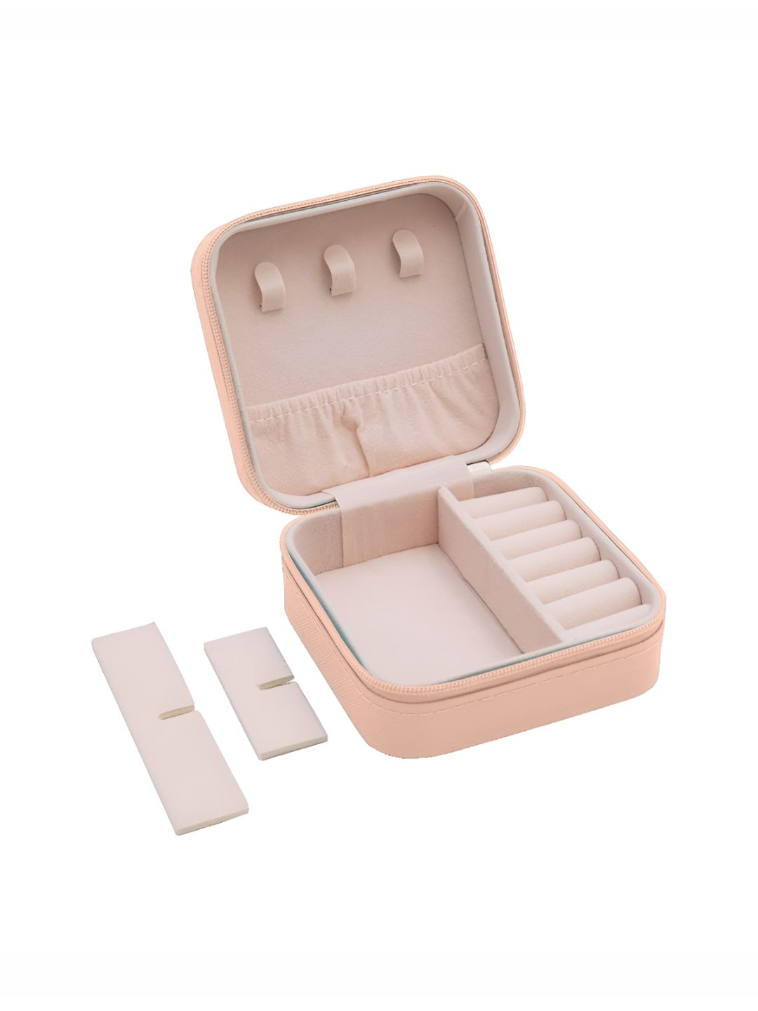 Cortina Peach-Coloured  Zipper Portable Jewellery Storage Organiser-image-4
