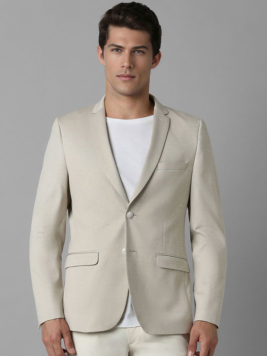 Louis Philippe Sport Slim-Fit Pure Cotton Single-Breasted Blazer-picture-17