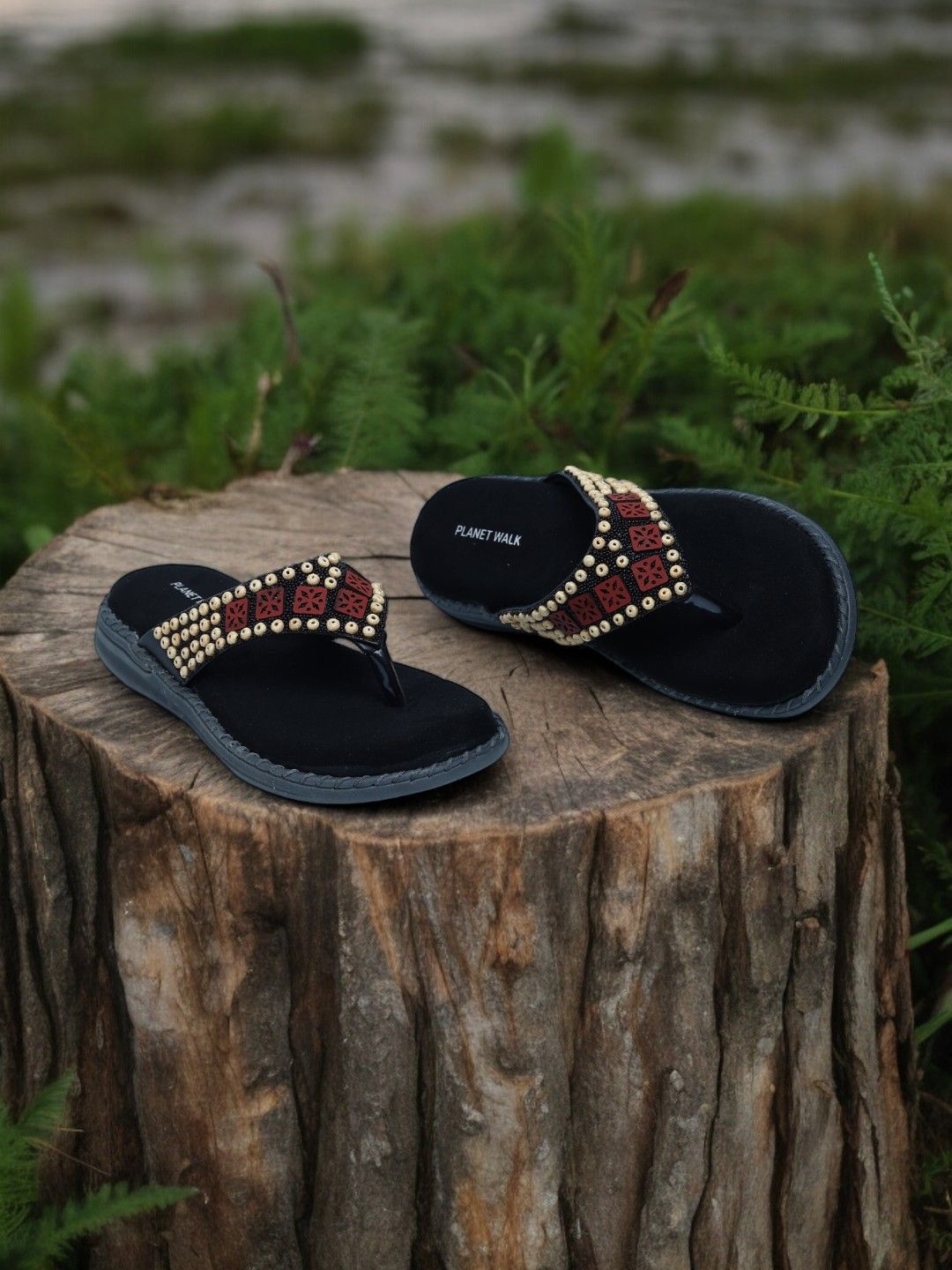 PLANET WALK Women Embellished T-Strap Flats-image-43