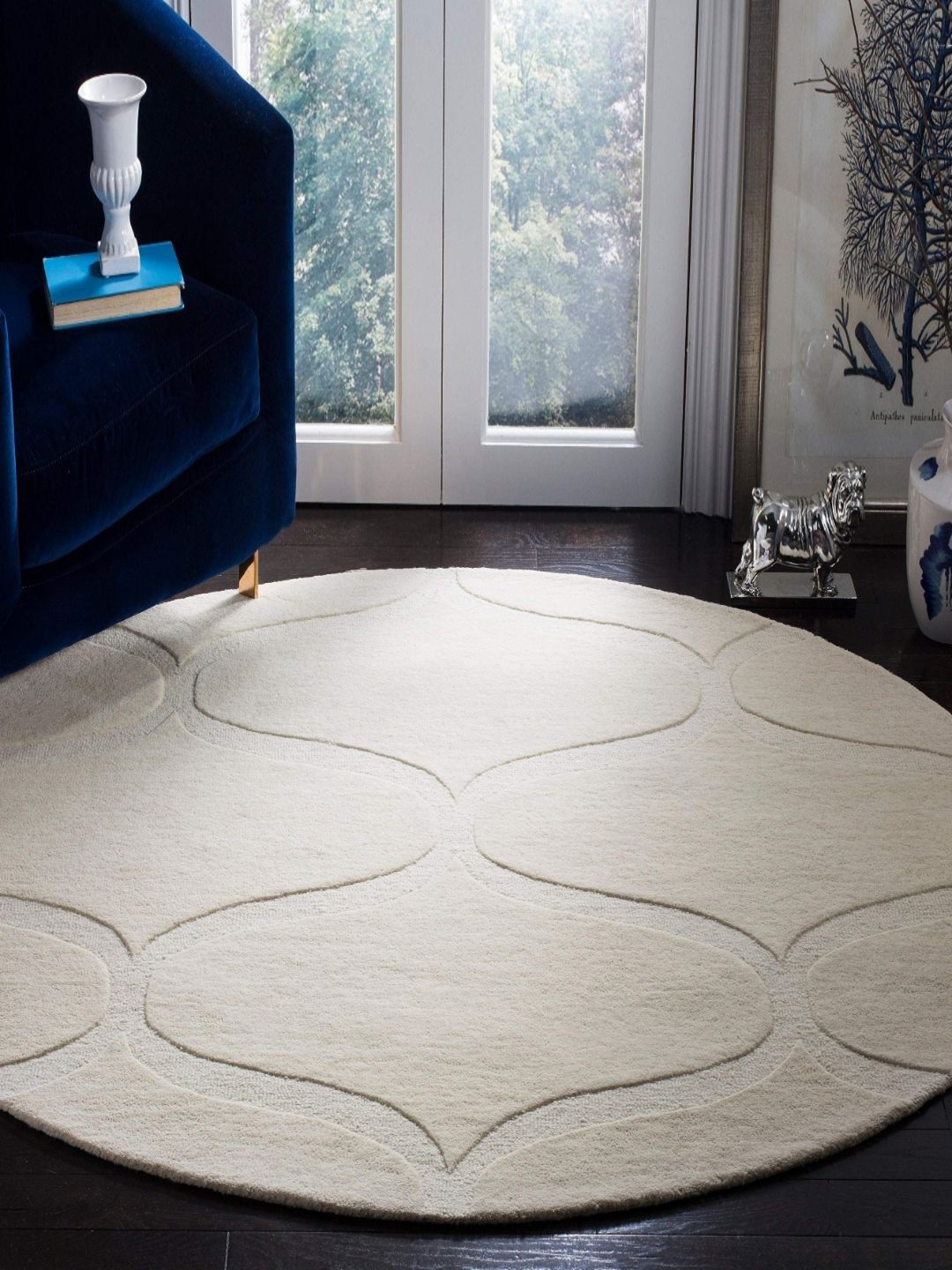 Safiya Carpet Grey Ethnic Motifs Hand-Tufted Woollen Carpet-picture-17