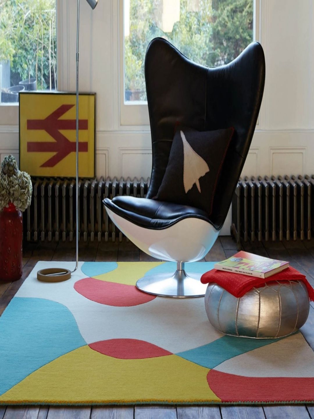 Safiya Carpet Beige & Blue Geometric Hand-Tufted Woollen Carpet-picture-21