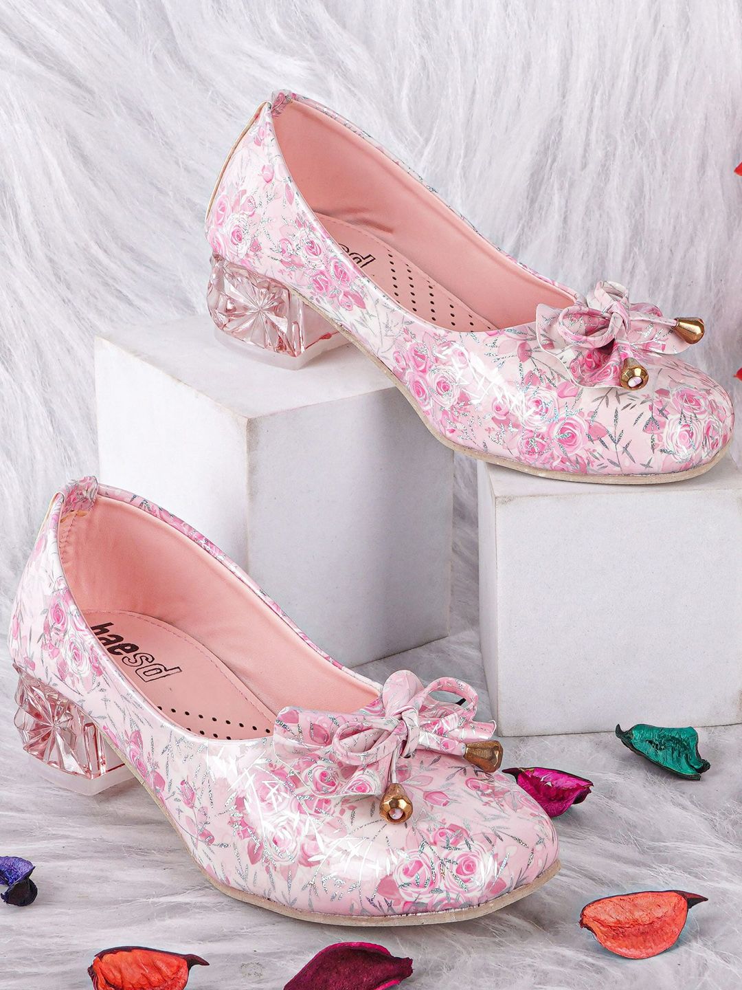 BAESD Girls Party Block Mules with Bows