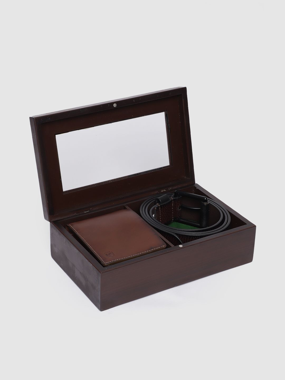 Woodland Men Leather Wallet & belt Accessory Gift With Box-picture-11