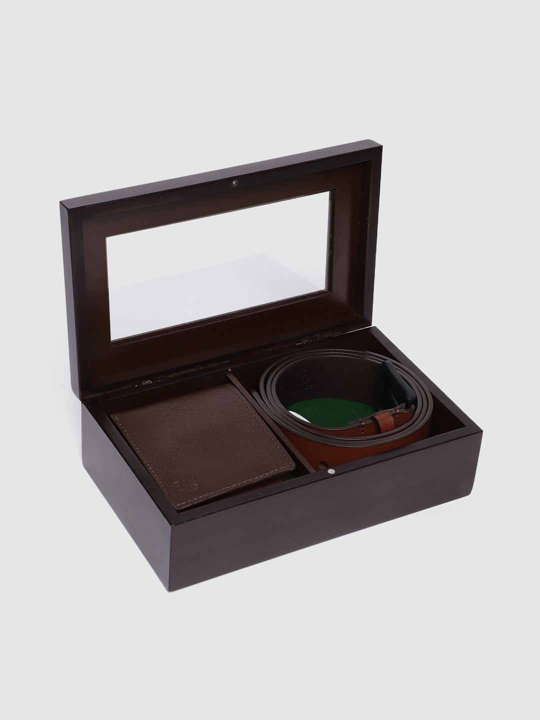 Woodland Men Leather Wallet & belt Accessory Gift With Box-image-22