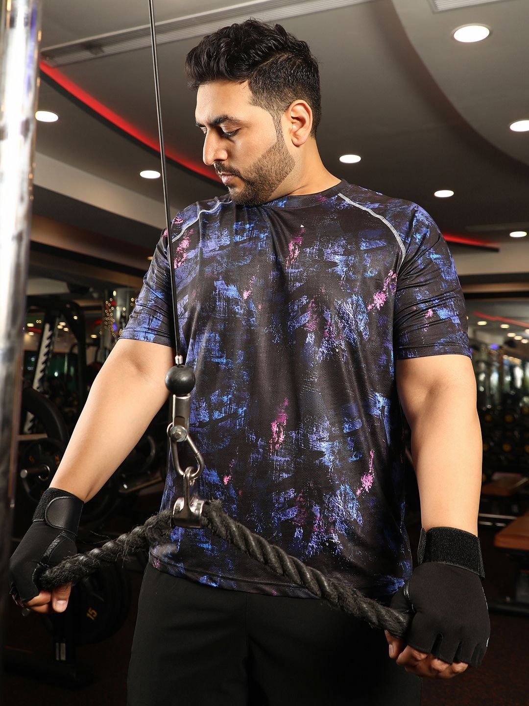 Instafab Plus Men Printed Pockets T-shirt-picture-31