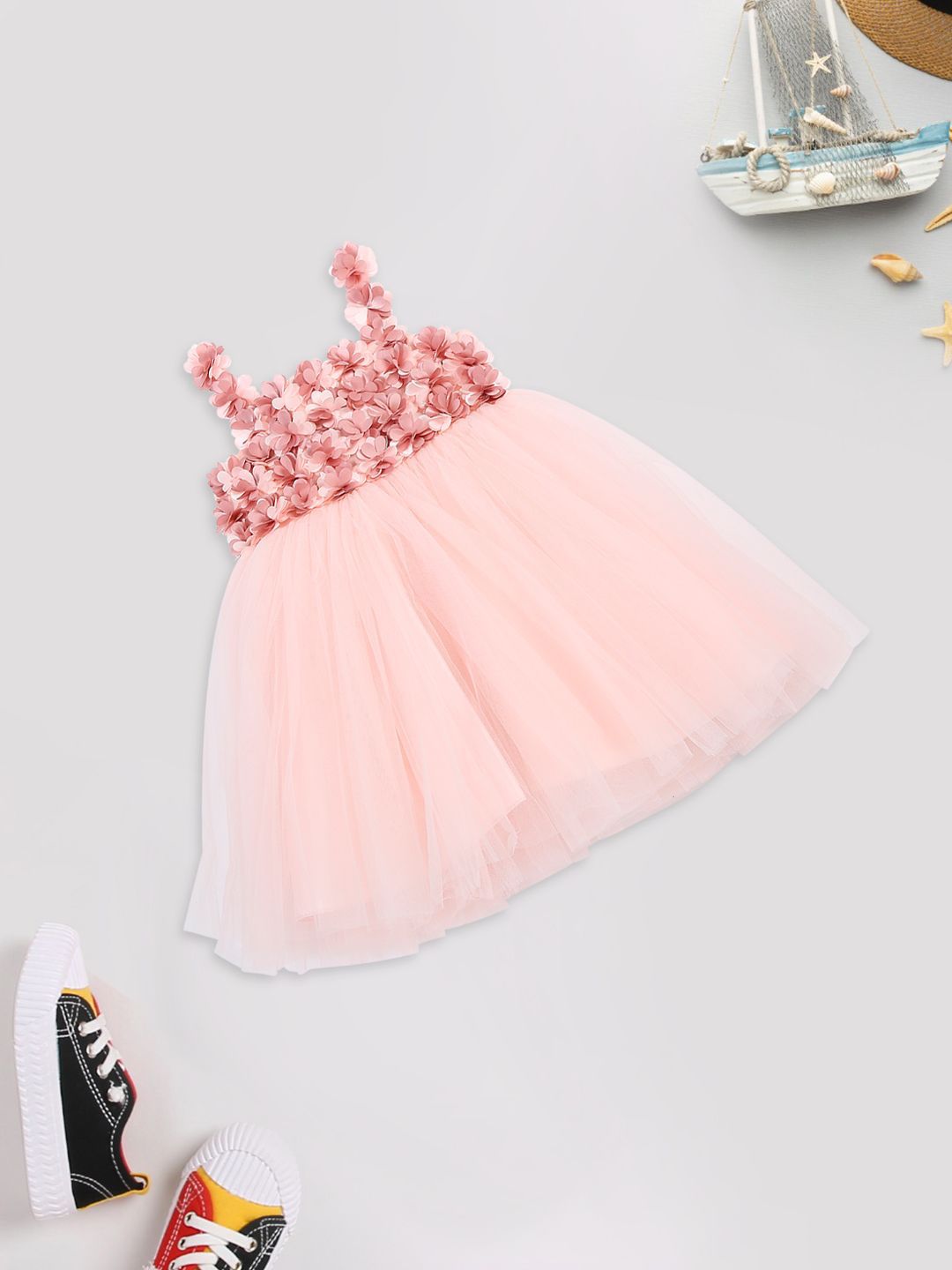 MeeMee Floral Applique Fit & Flare Dress-picture-10