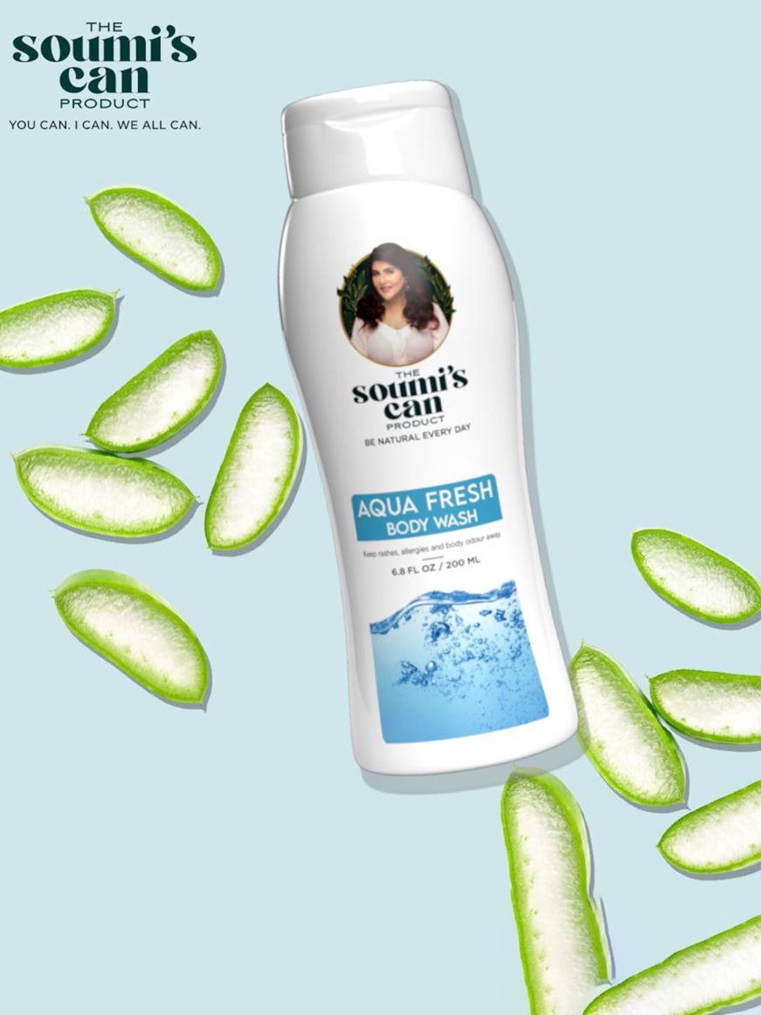 THE SOUMI'S CAN PRODUCT Aqua Fresh Body Wash with Aloevera & Cucumber Extract - 200 ml-picture-11