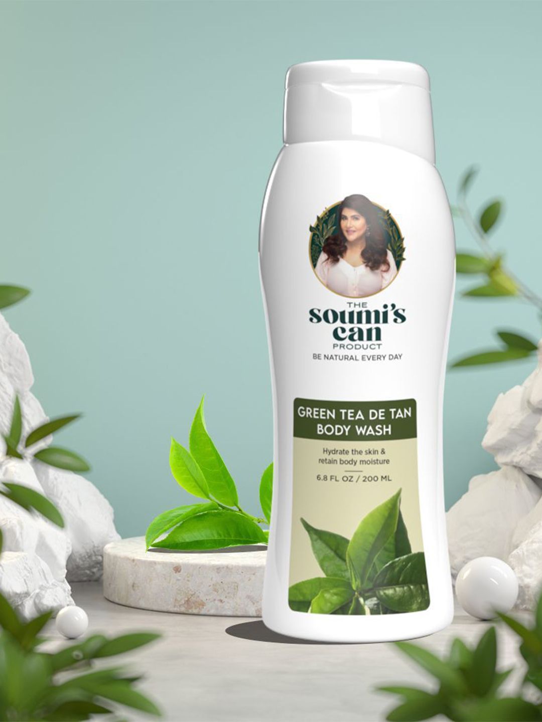 THE SOUMI'S CAN PRODUCT Green Tea De-Tan Body Wash with Cucumber & Basil - 200 ml-image-38
