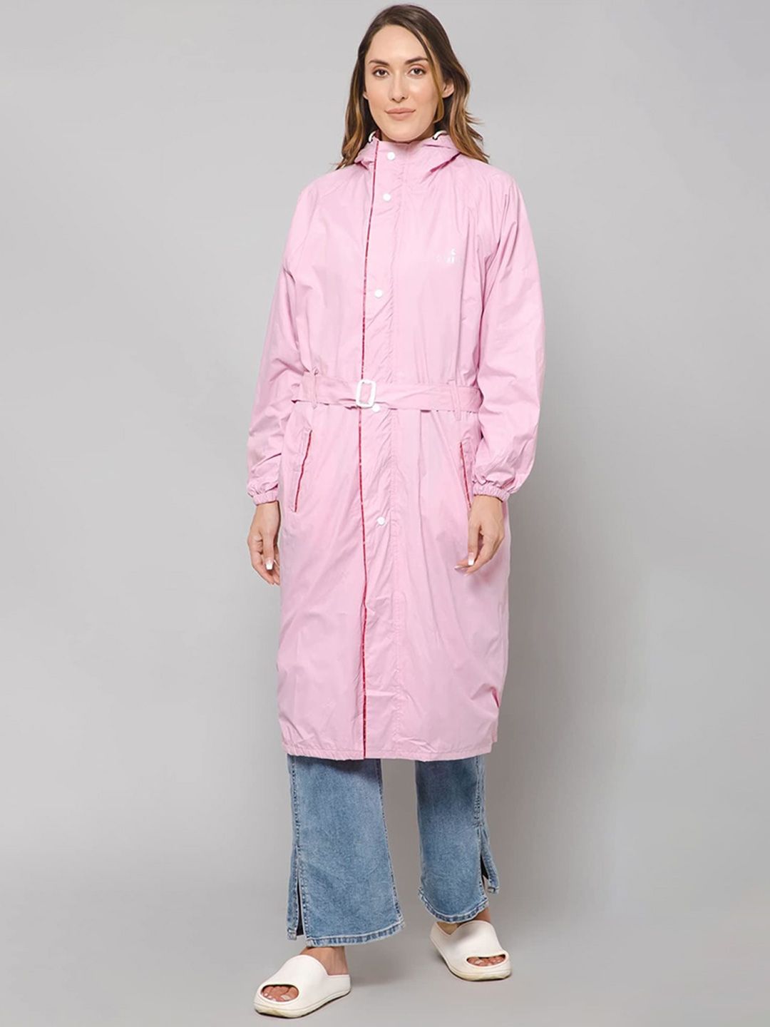 THE CLOWNFISH Reversible Water Proof Hooded Rain Jacket