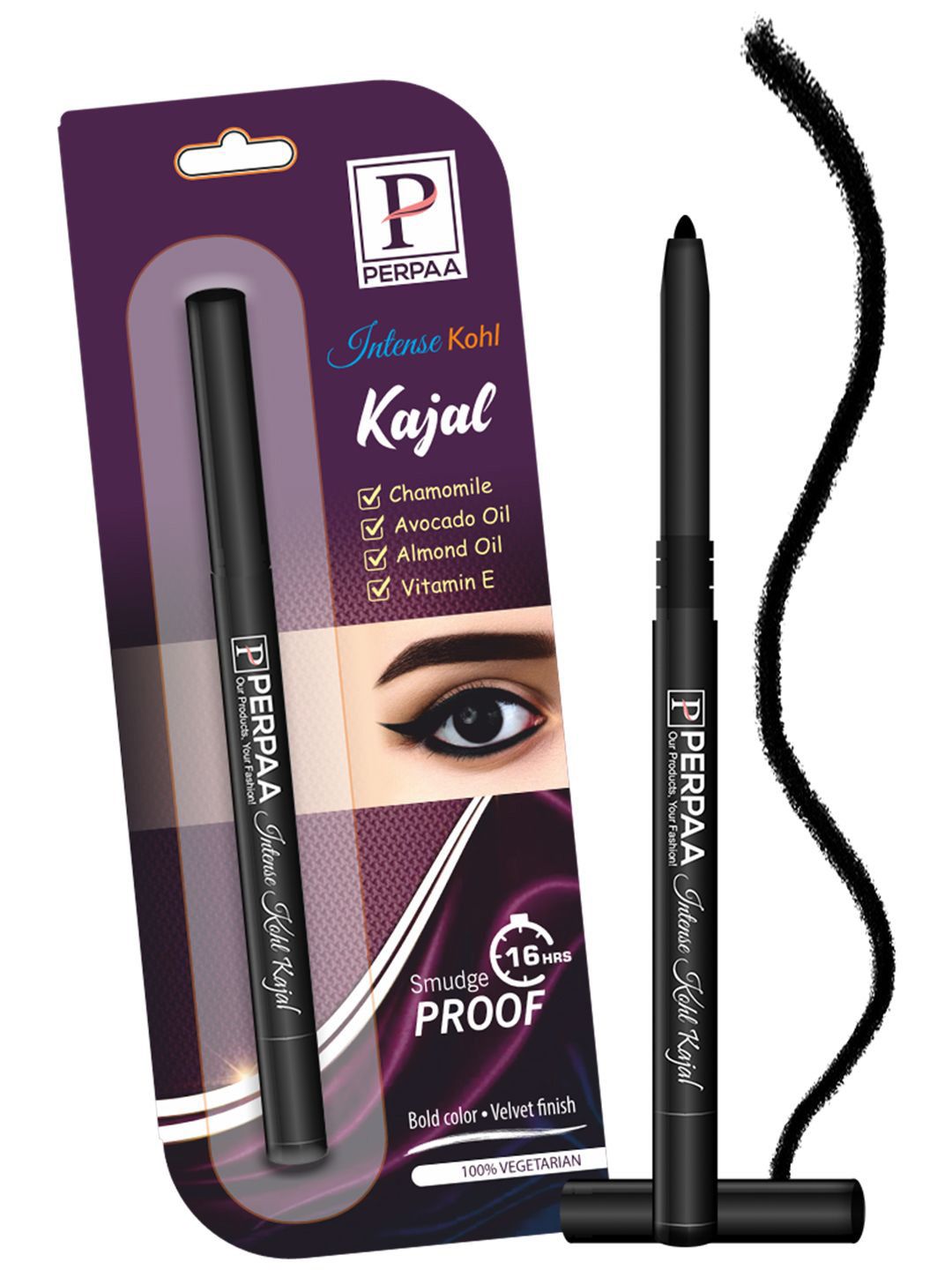 PERPAA Intense Kohl Kajal With Avocado Oil - 0.35g - Black-image-27