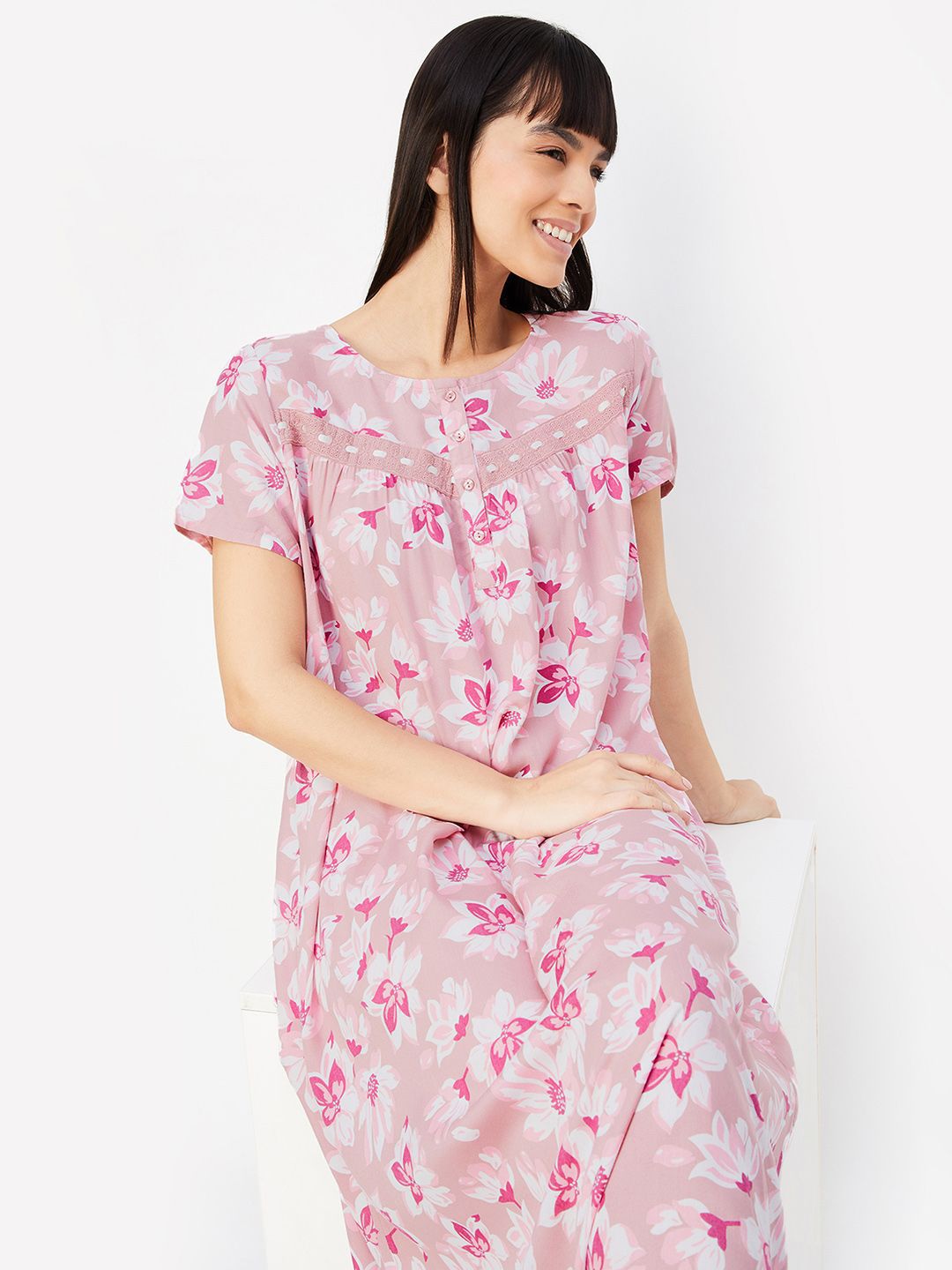 max Printed Maxi Nightdress-image-35