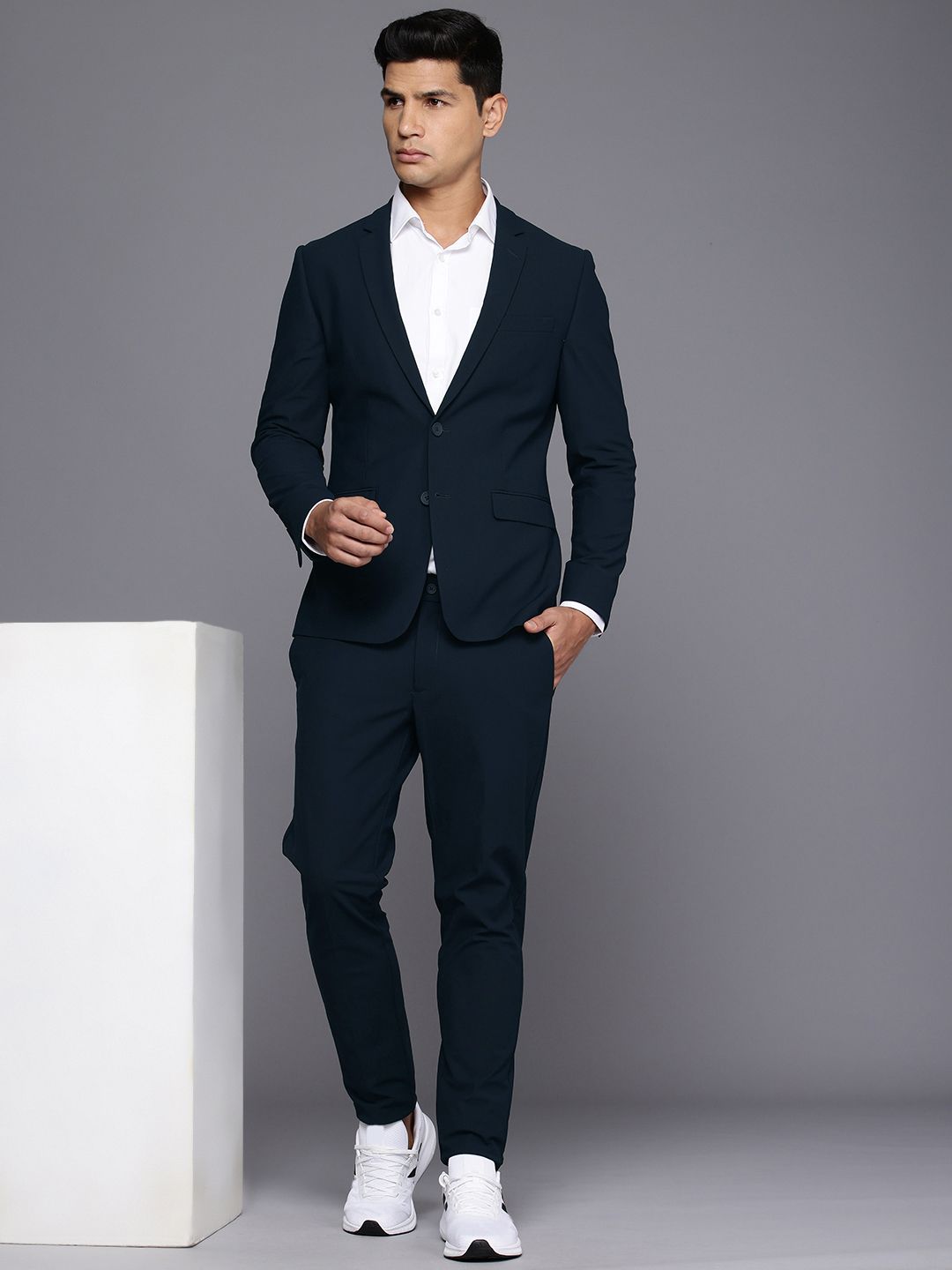 Louis Philippe Ath.Work Super Slim Fit 2 Piece Suit