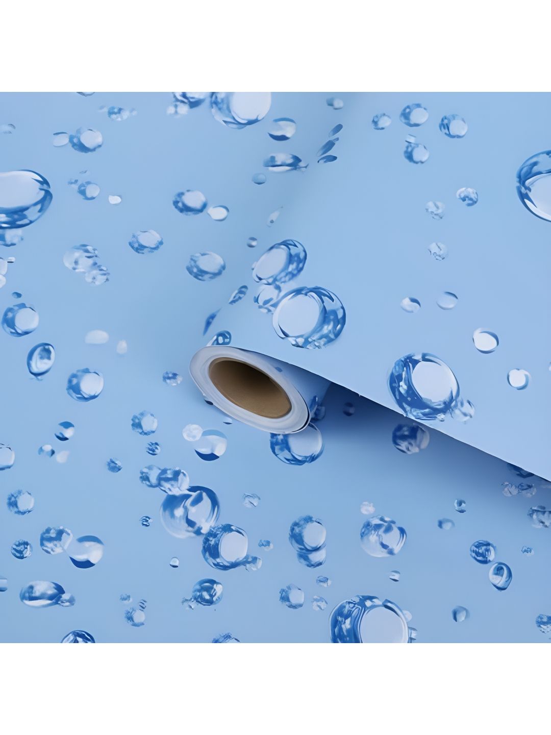 Aura Blue Printed Self Adhesive Wall Sticker