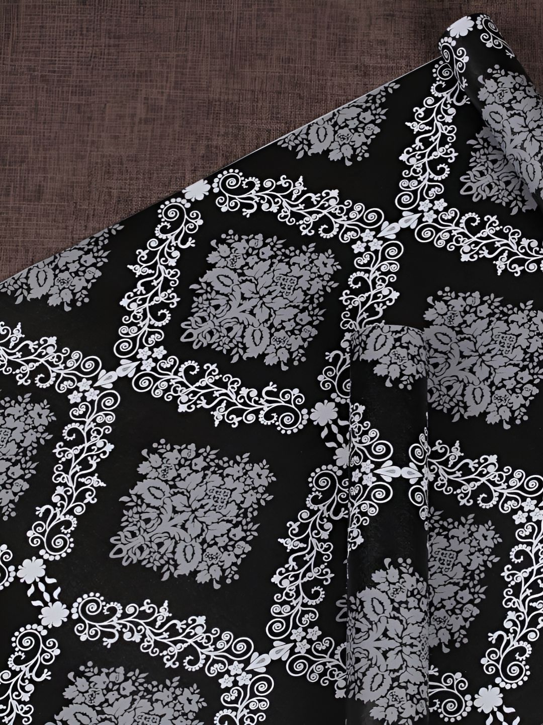 Aura Black & White Printed Self Adhesive Wall Sticker-picture-32