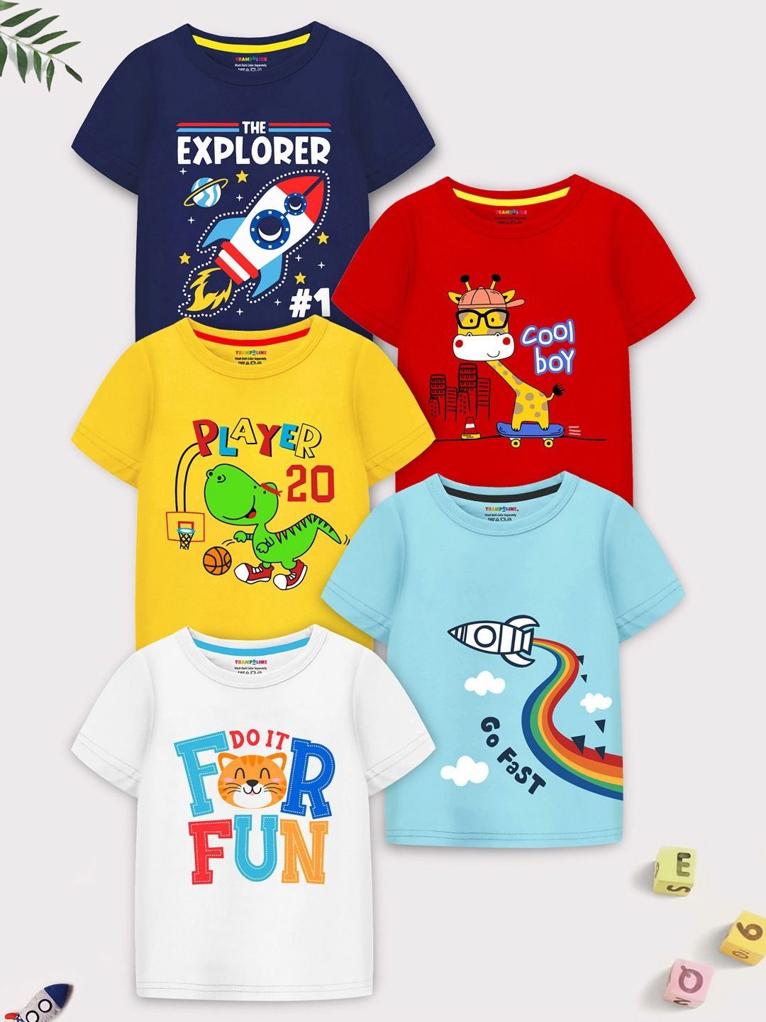 YK X Trampoline Boys 5 Printed Applique T-shirt-picture-10