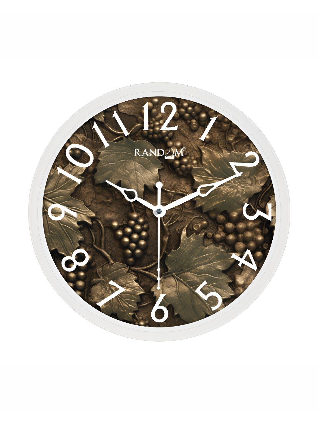 RANDOM Green & White Printed Contemporary Wall Clock-picture-23