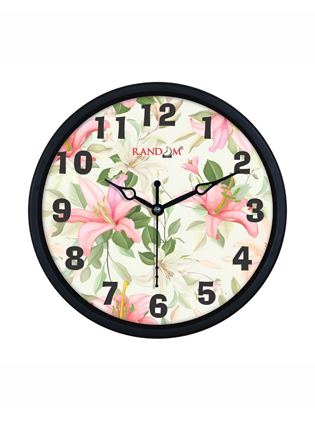RANDOM White & Green Printed Analogue Contemporary Wall Clock-image-11