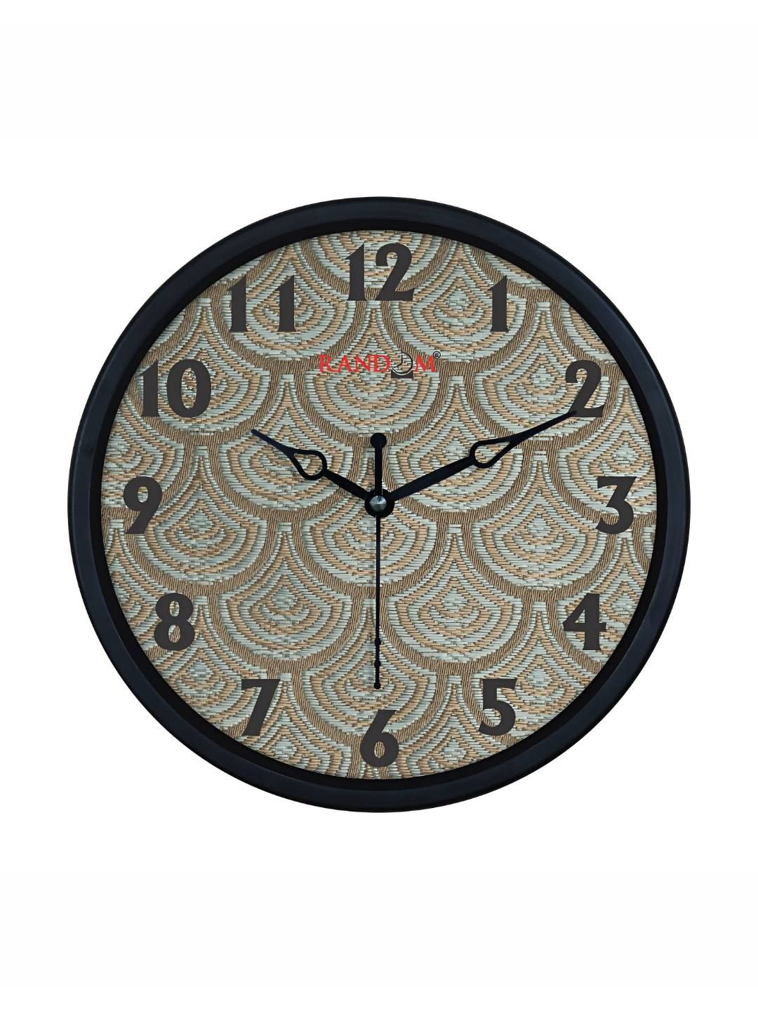 RANDOM Green & Black Printed Contemporary Wall Clock-image-25