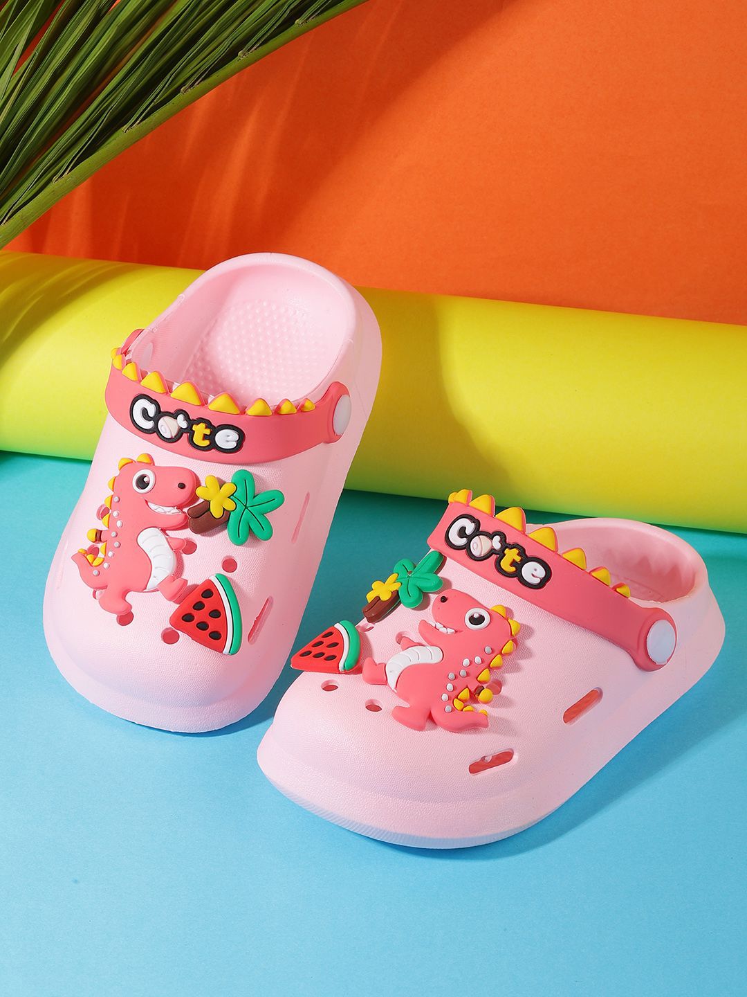 PASSION PETALS Girls Printed Round Toe Clogs-picture-20