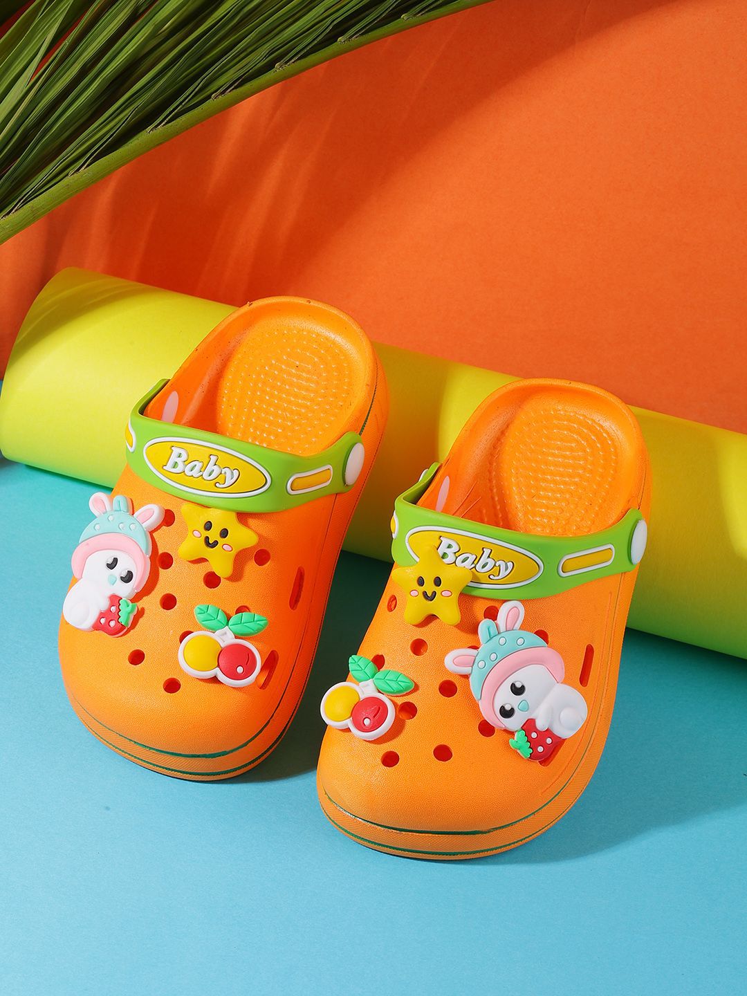 PASSION PETALS Unisex Kids embossed clogs Flip Flops-picture-43