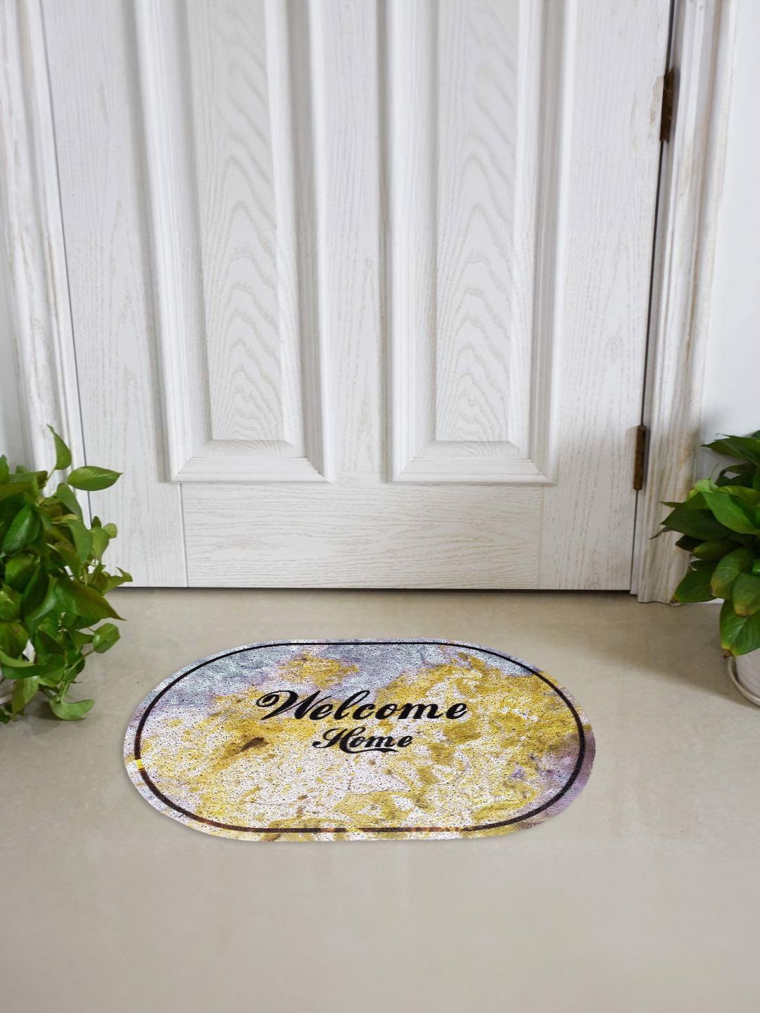 Cortina Purple & Brown Printed Anti-Slip Doormat-image-48