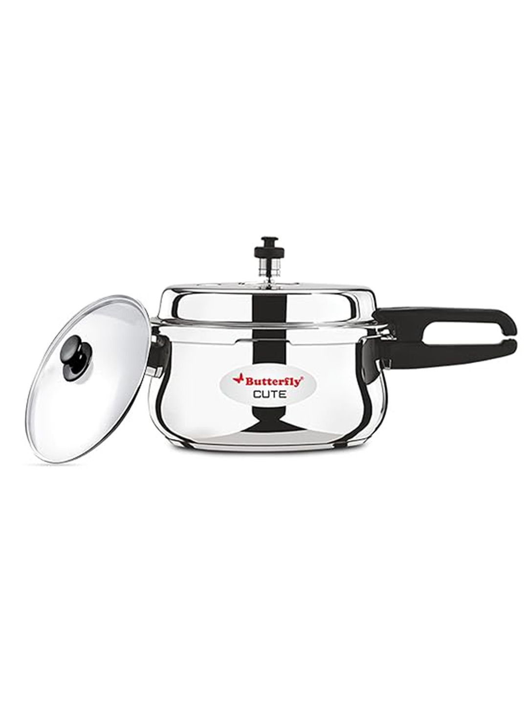 butterfly Silver Toned & Black Induction Base Stainless Steel Pressure Cooker 3 L-picture-31