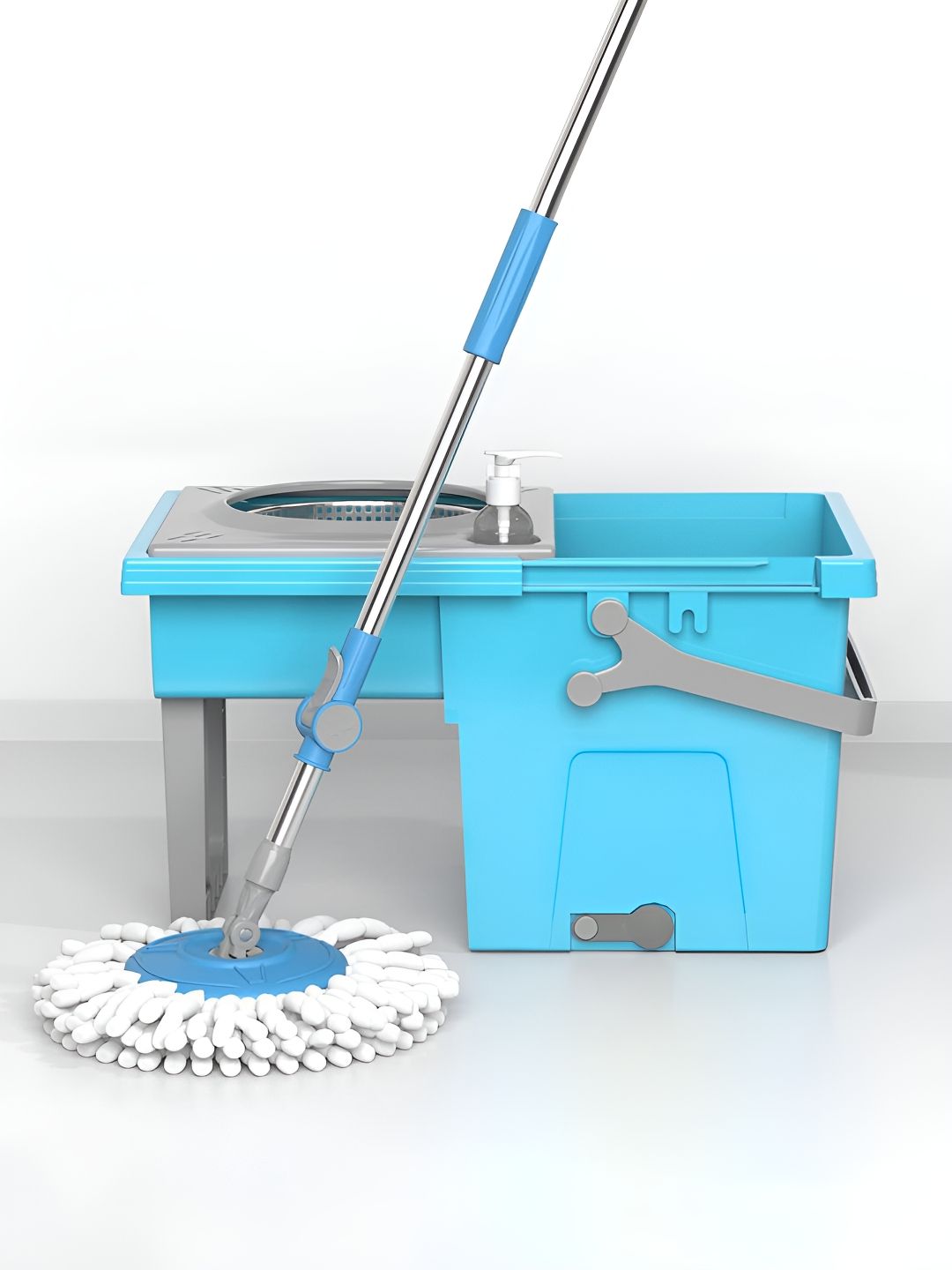 UPC Blue & Grey Solid Plastic Bathroom Caddy