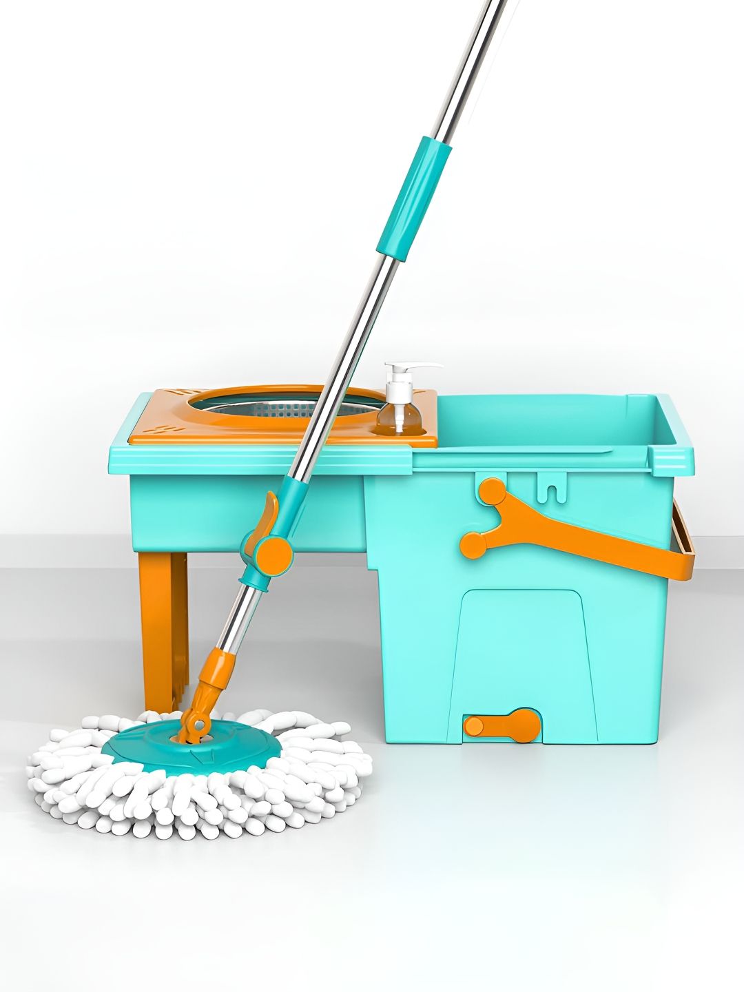 UPC Green & Mustard Solid Plastic Bathroom Caddy