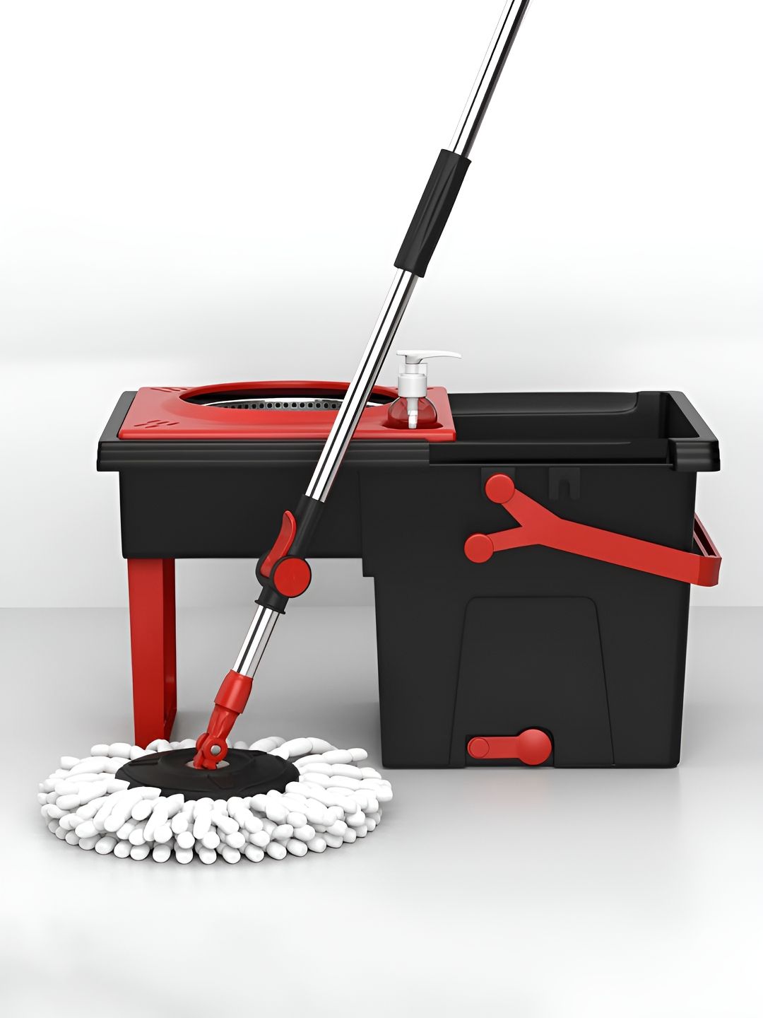 UPC Black & Red Solid Plastic Bathroom Caddy-picture-3