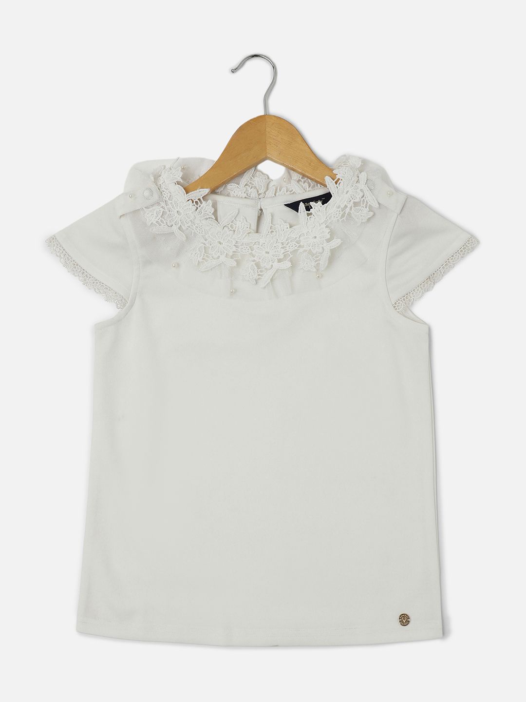 Allen Solly Junior Girls Solid Round Neck Cotton Top