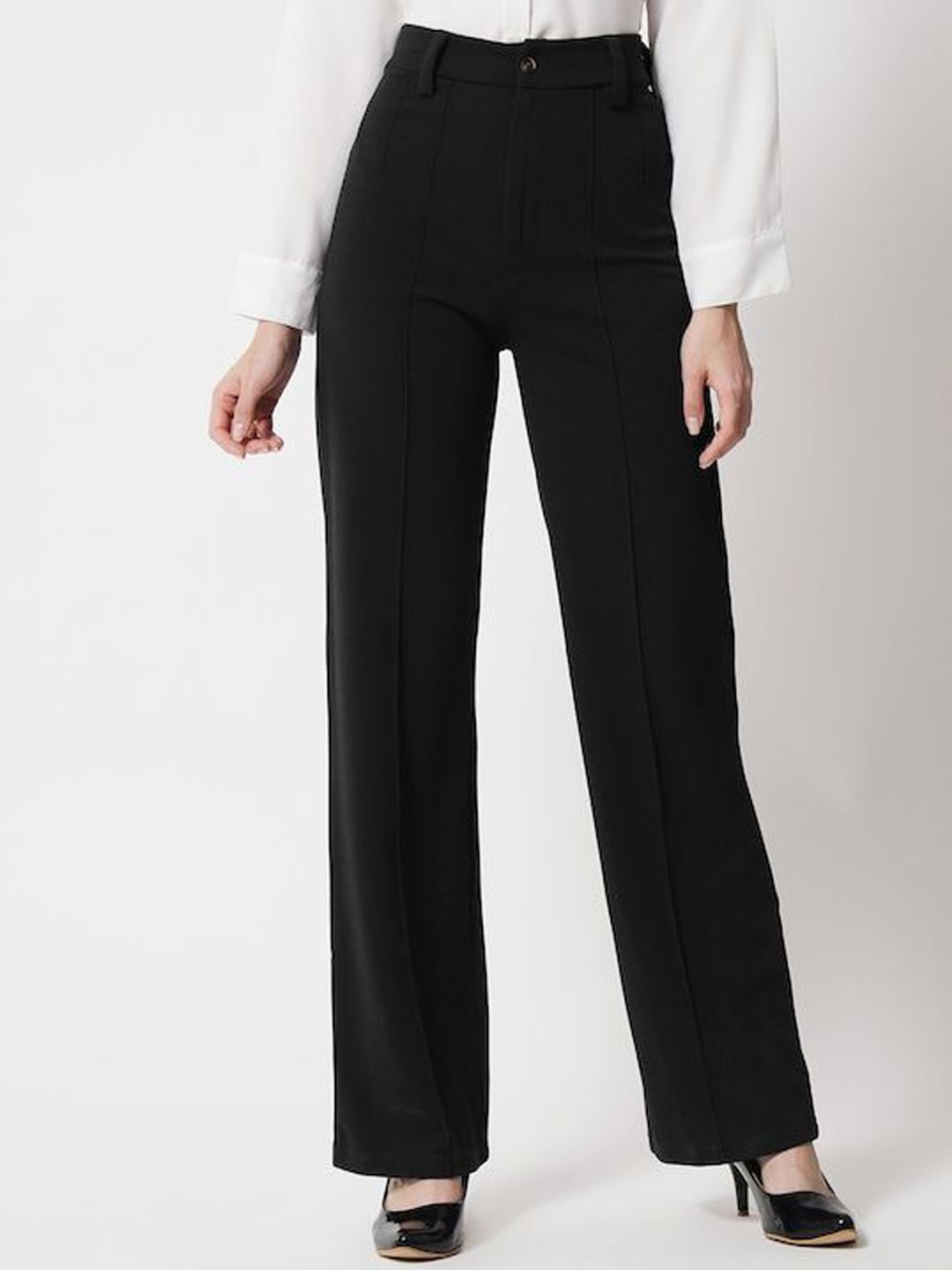 BAESD Women High-Rise Easy Wash Pleated Trousers-picture-14